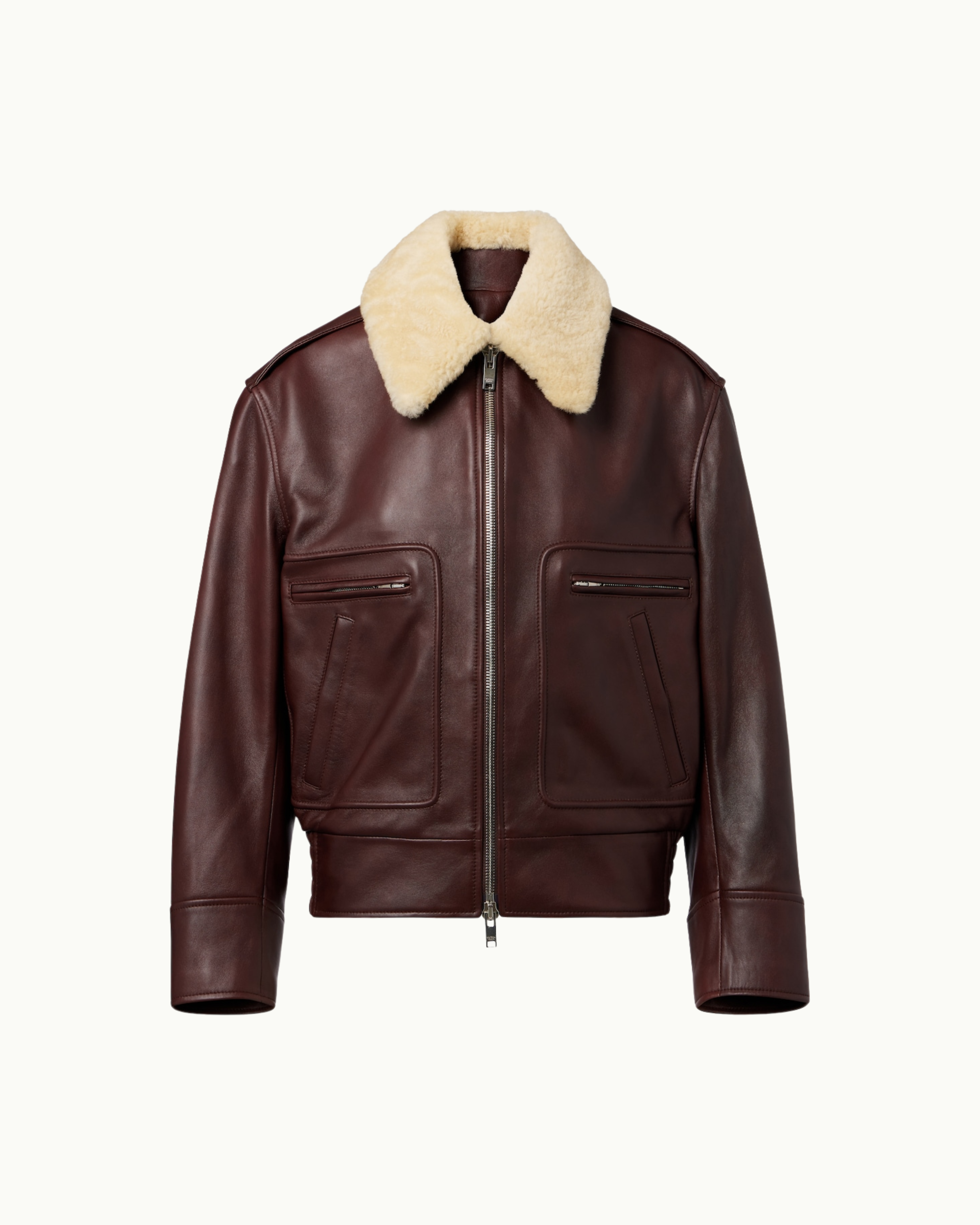 Padded Leather Blouson