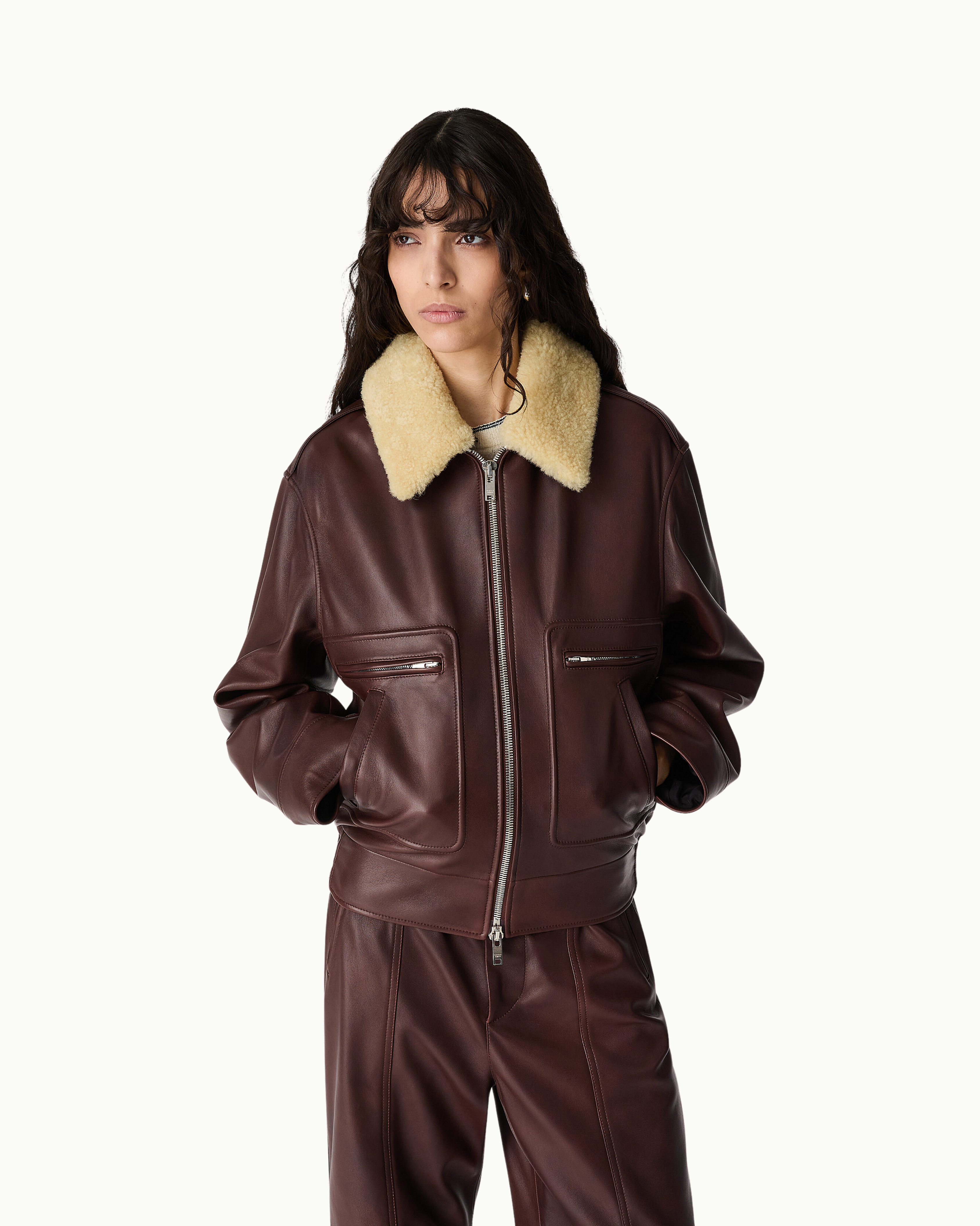 Padded Leather Blouson