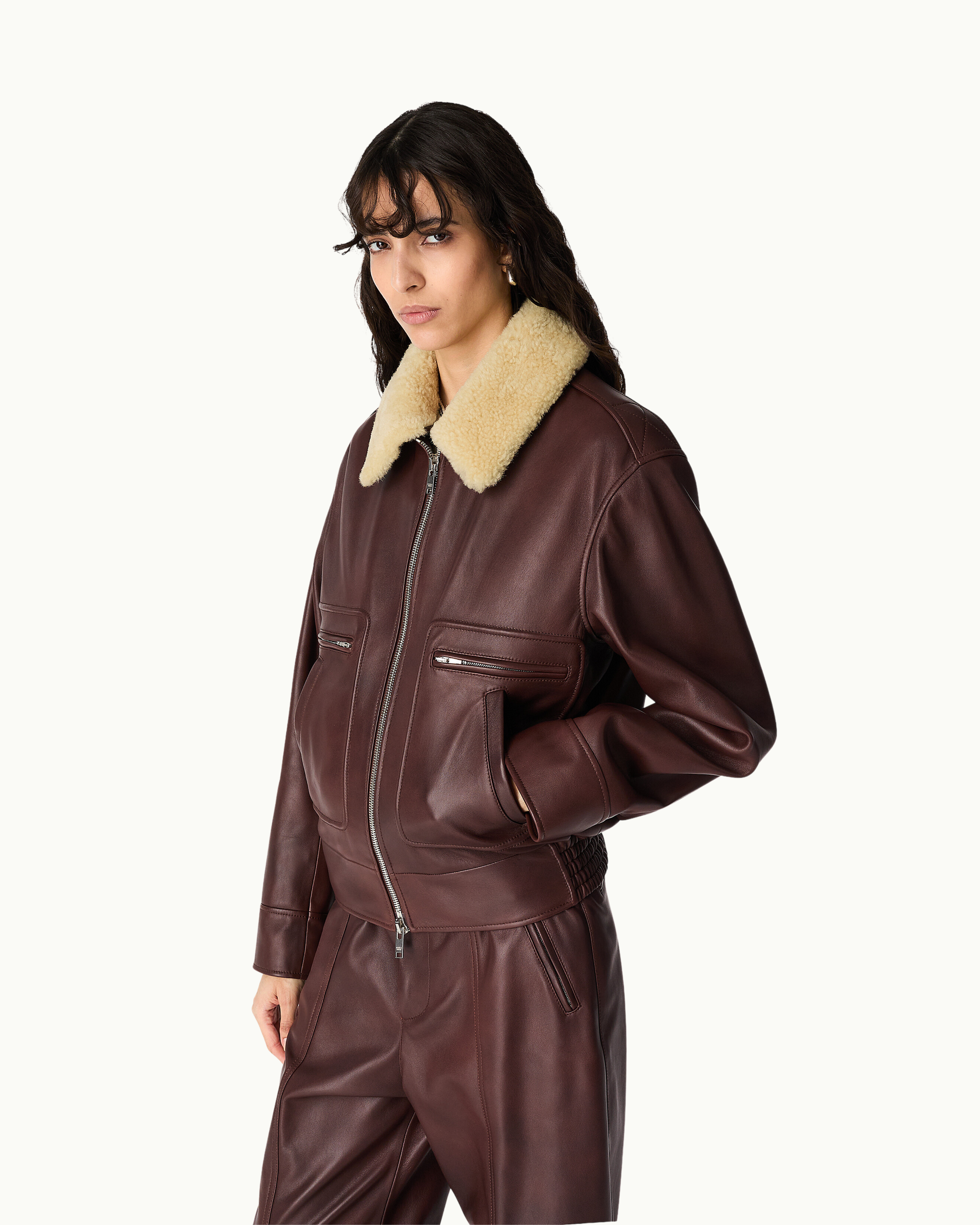 Padded Leather Blouson
