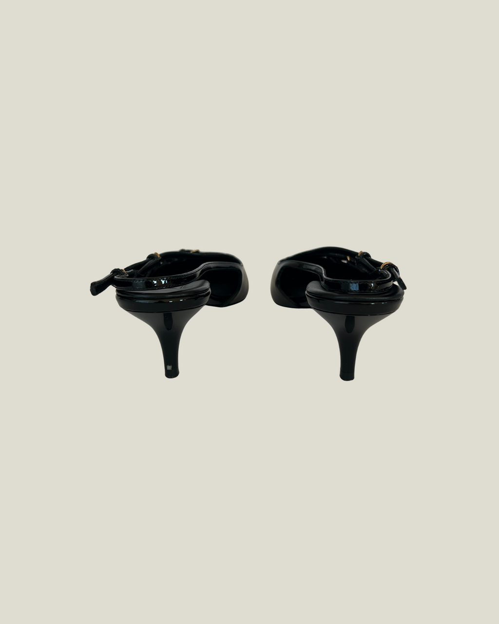Miu Miu Patent Leather Slingbacks with Buckles