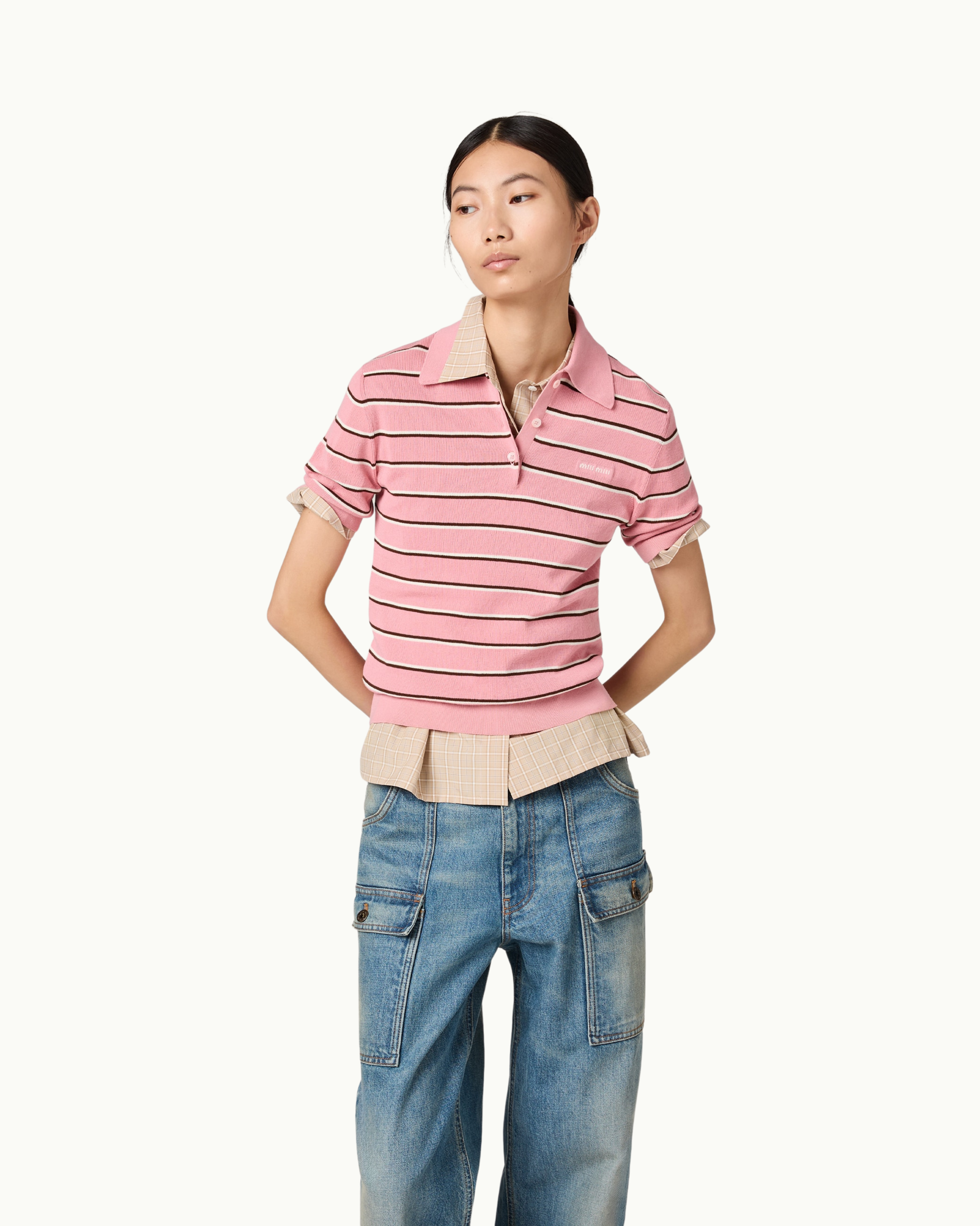 Cotton Knit Polo Shirt
