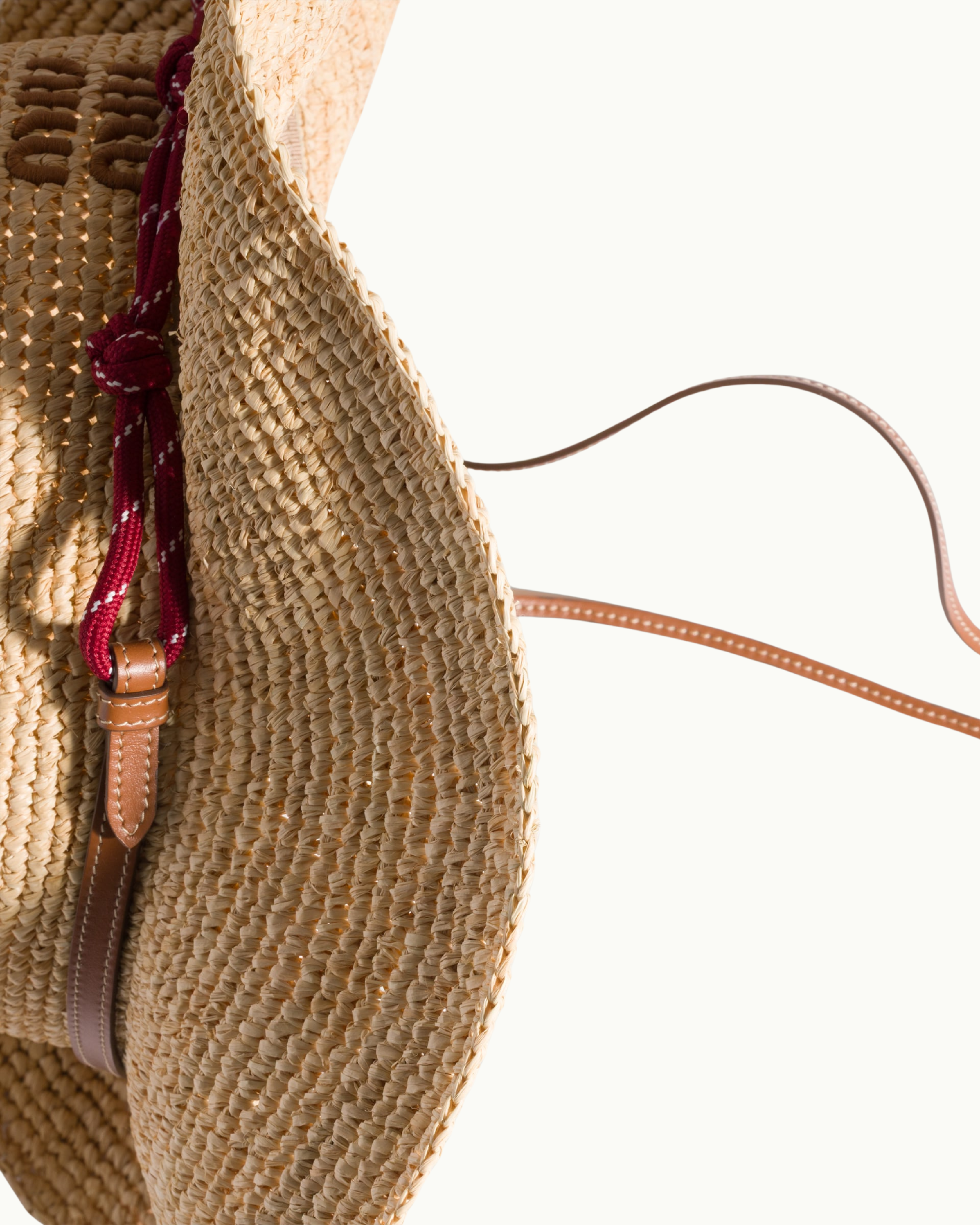 Raffia and Leather Hat