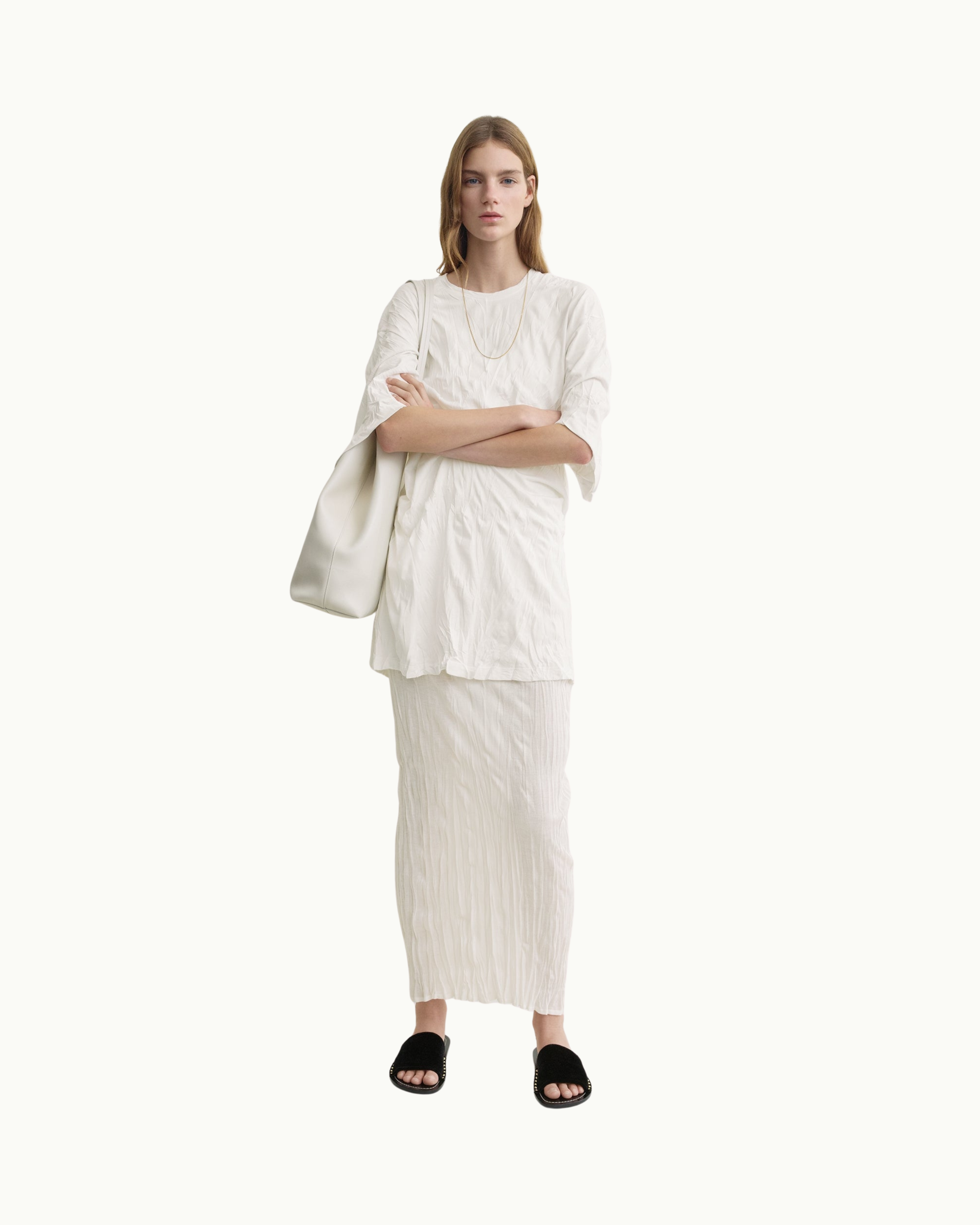 Crinkled Knit Skirt