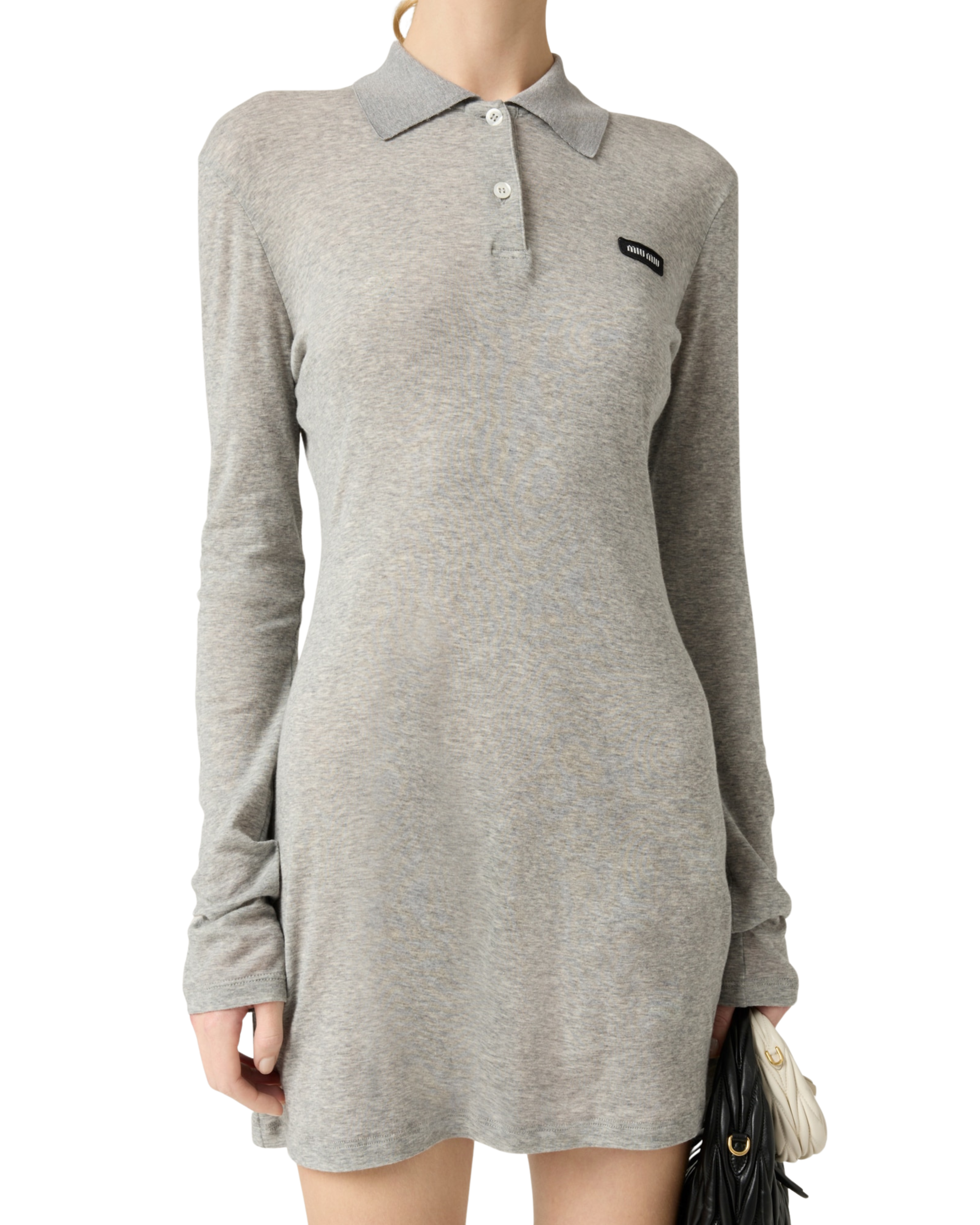 Ribbed Jersey Mini Dress