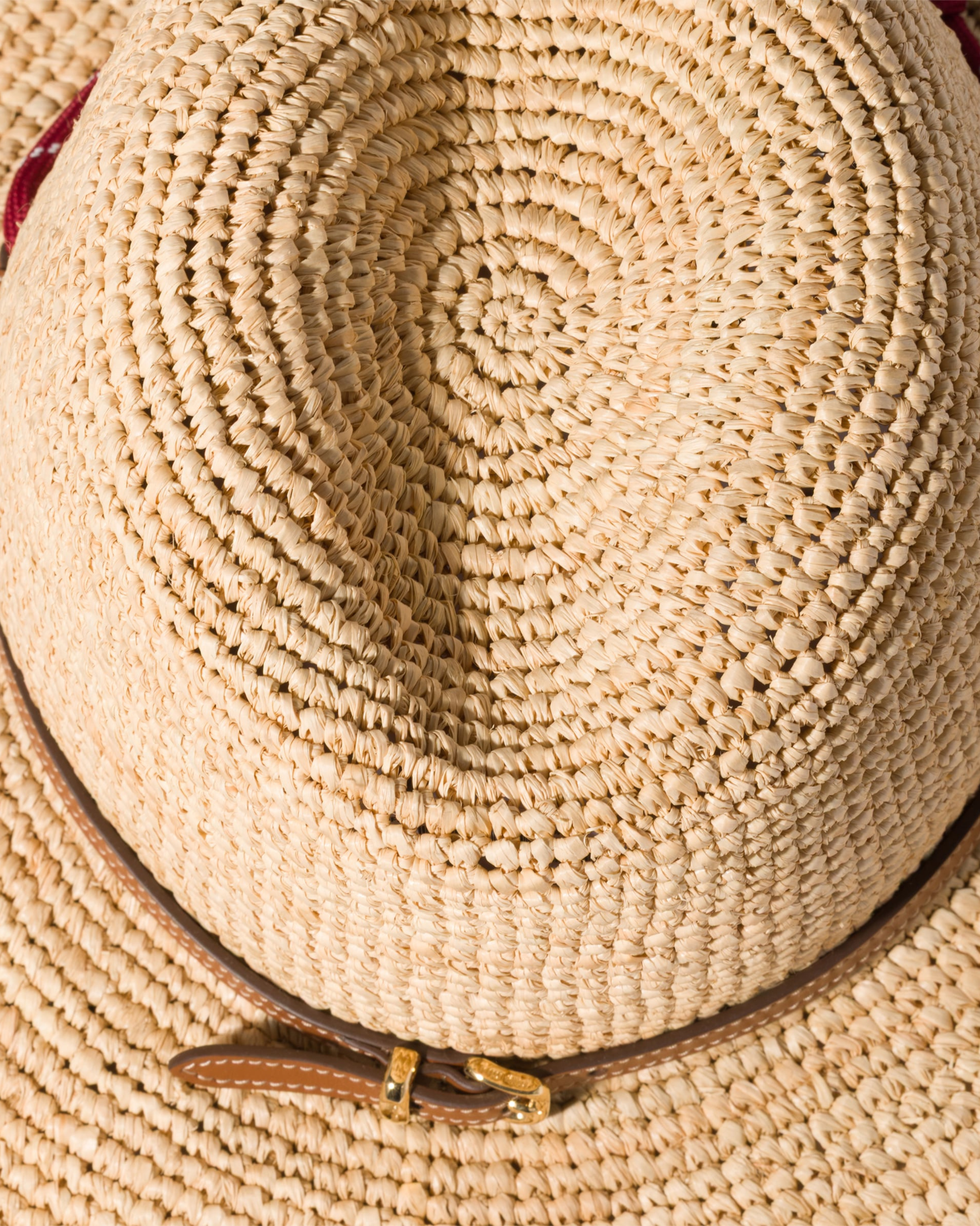 Raffia and Leather Hat