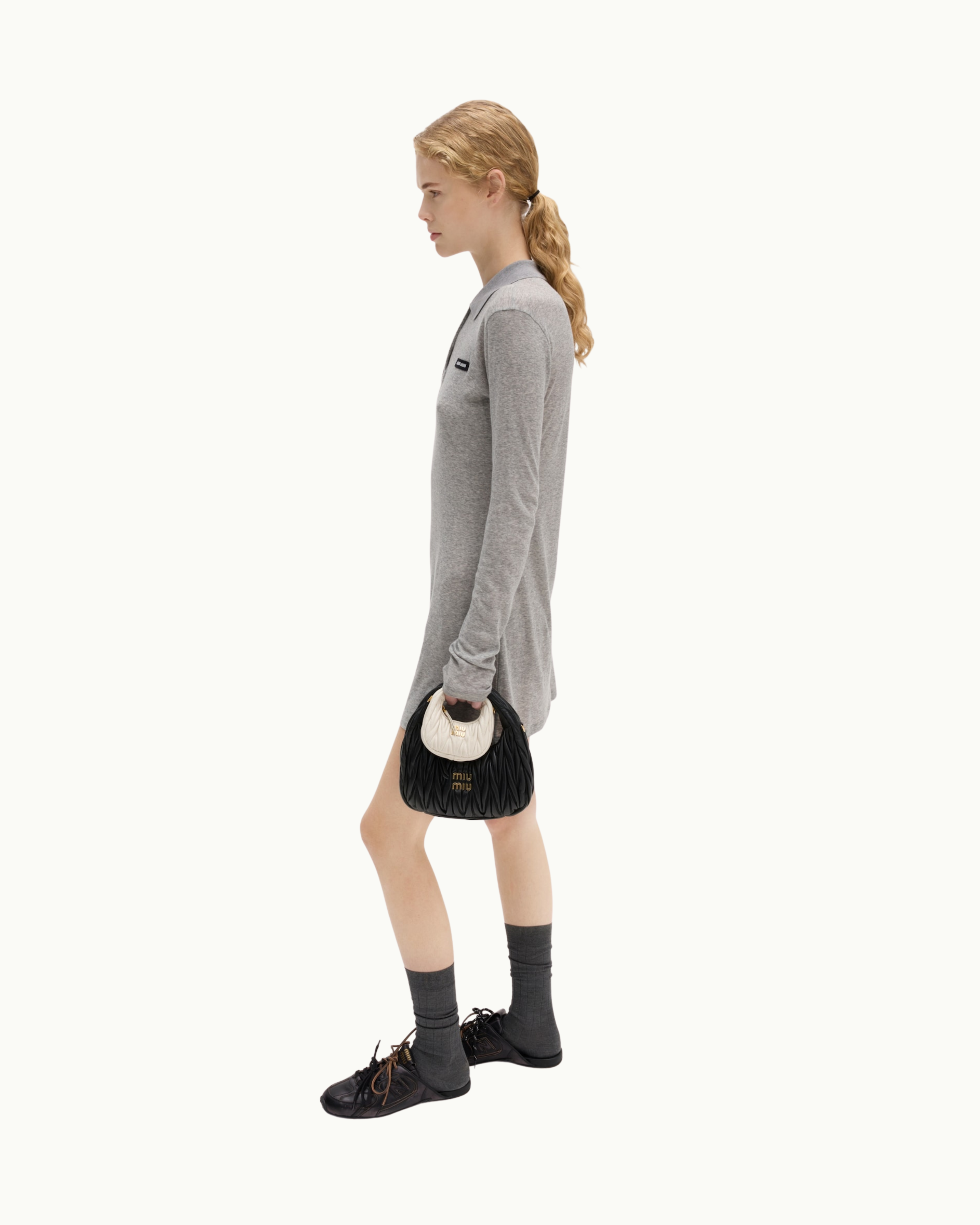 Ribbed Jersey Mini Dress
