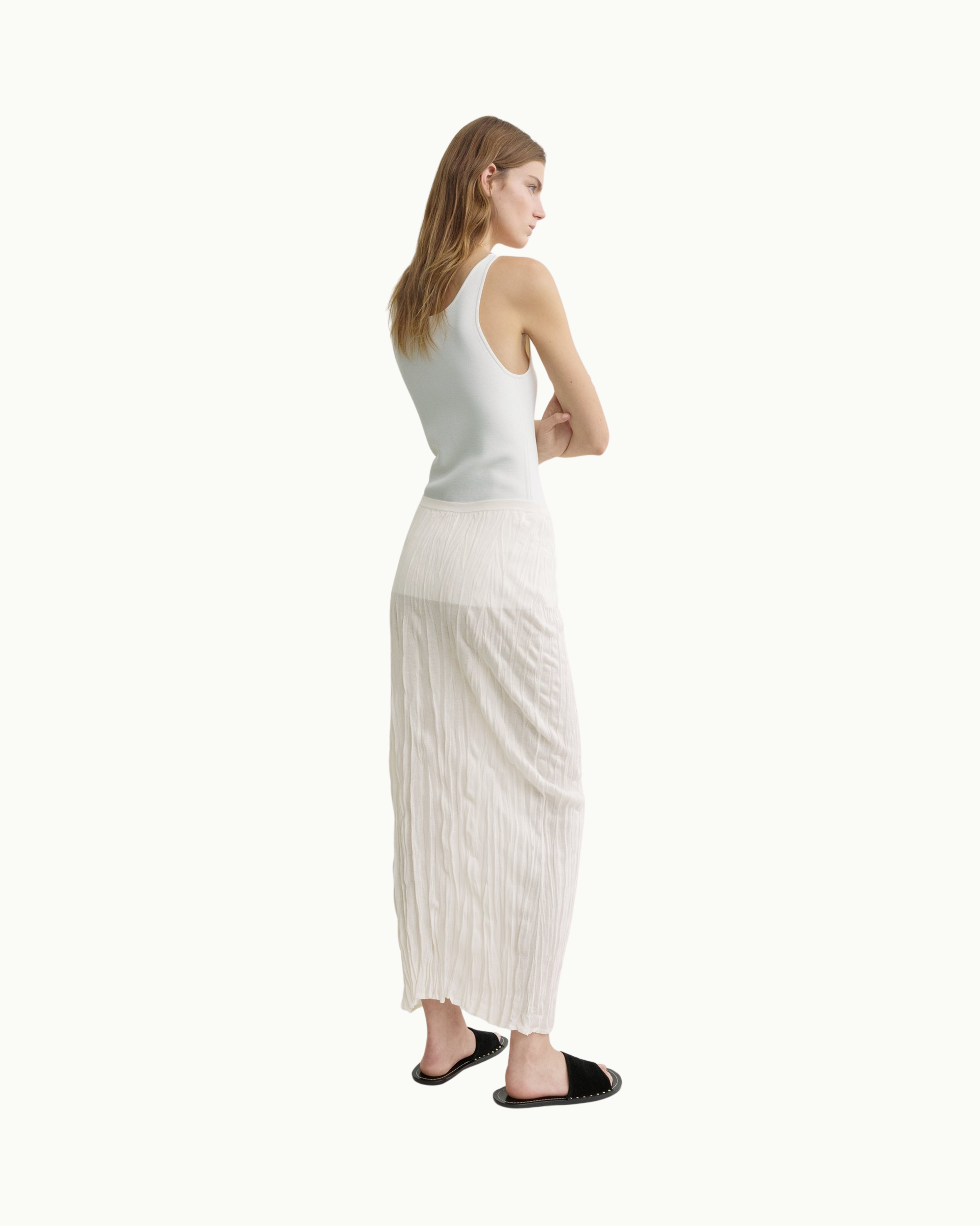 Crinkled Knit Skirt