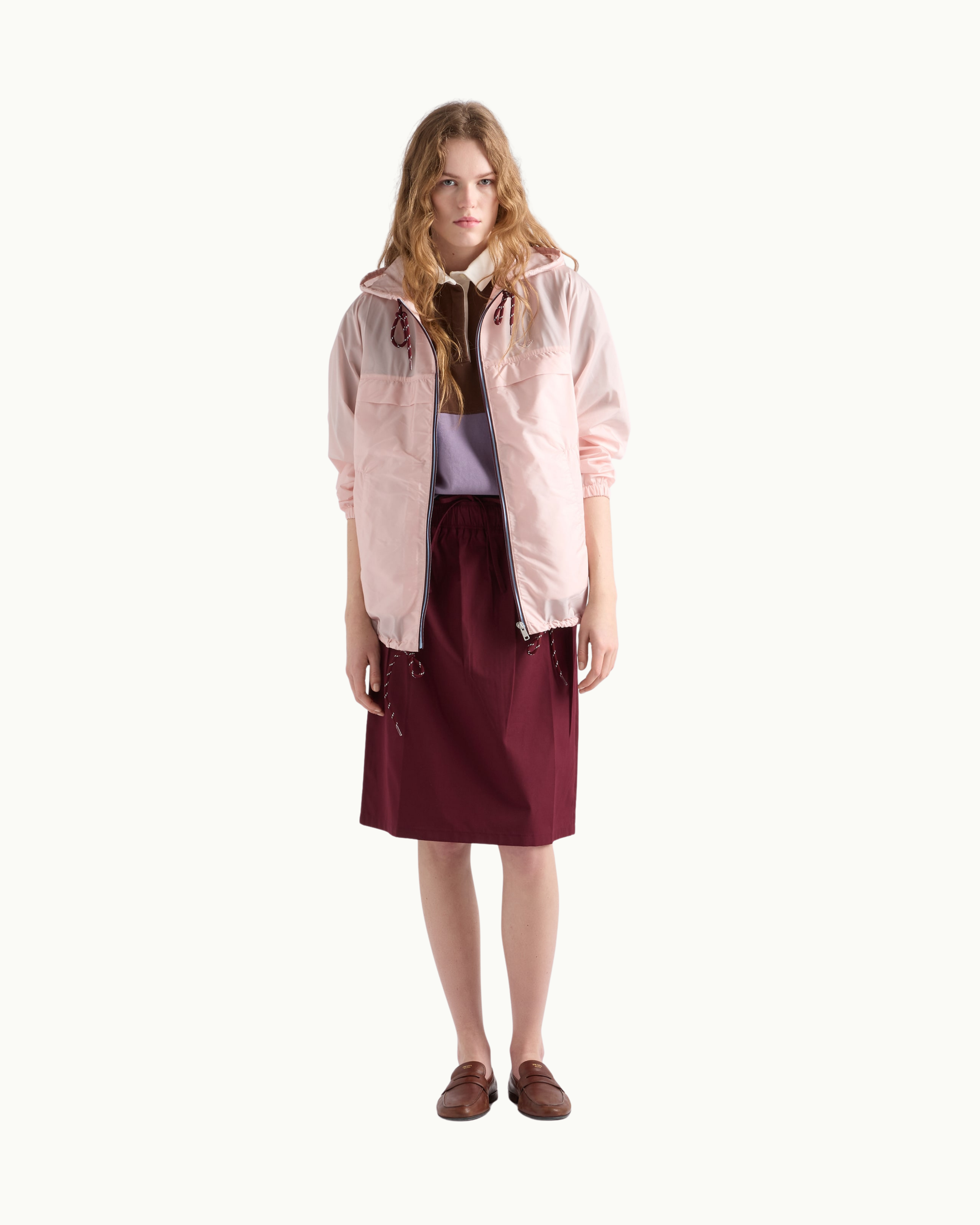 Lightweight Re-Nylon Hooded Raincoat