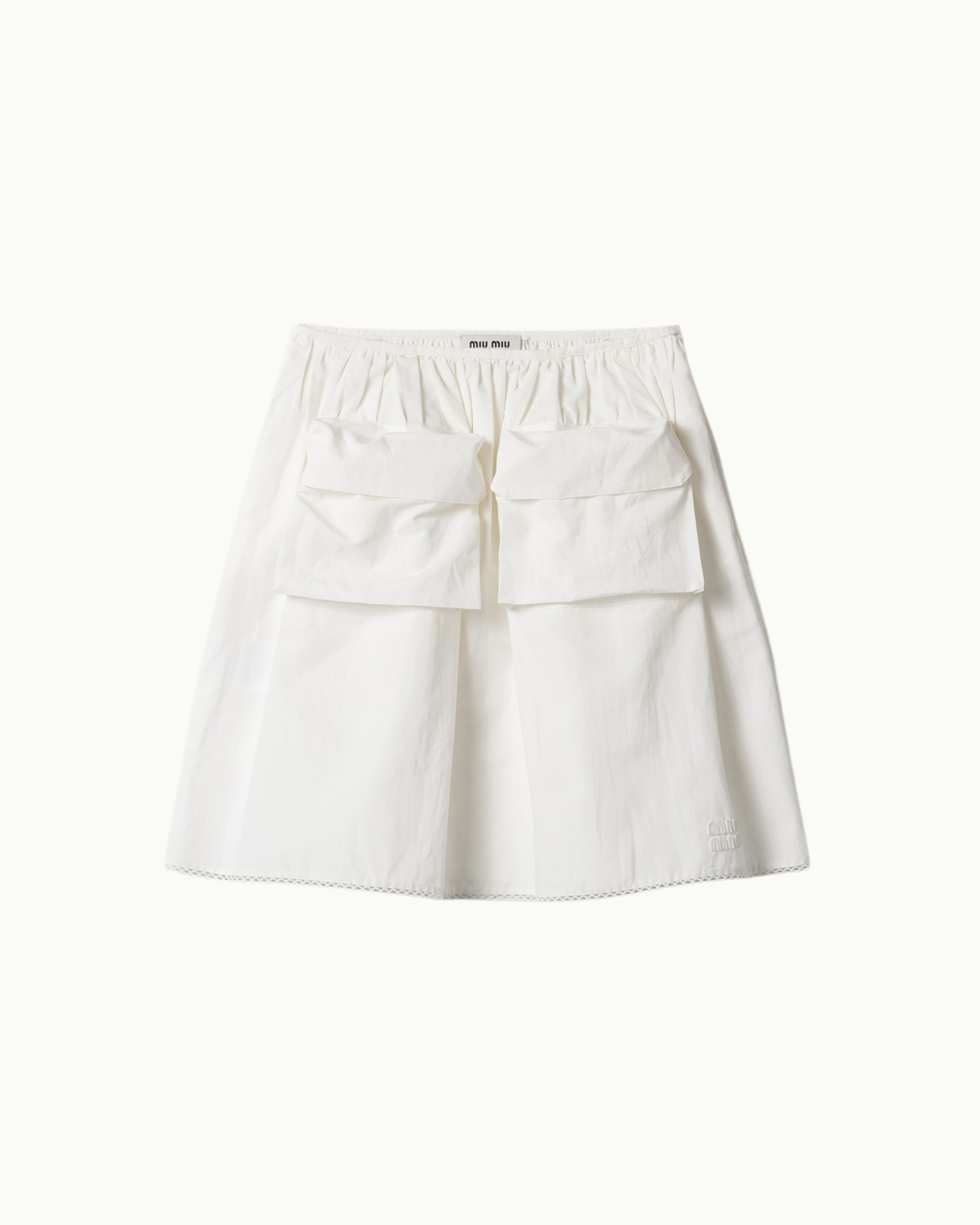 Slubbed Poplin Skirt