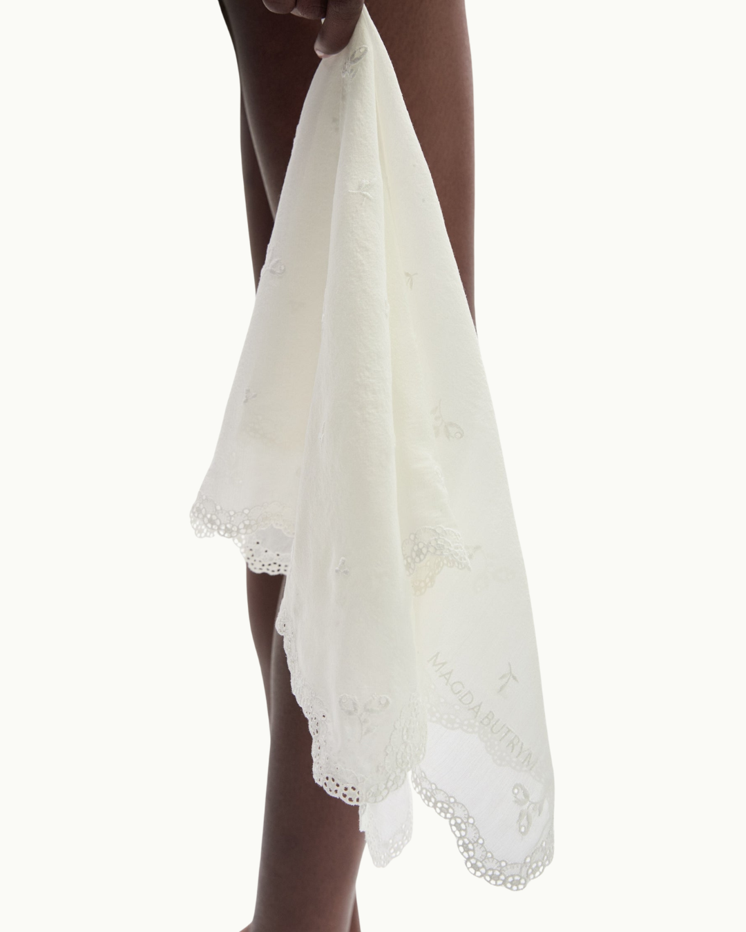 Embroidered Silk-Blend Square Scarf