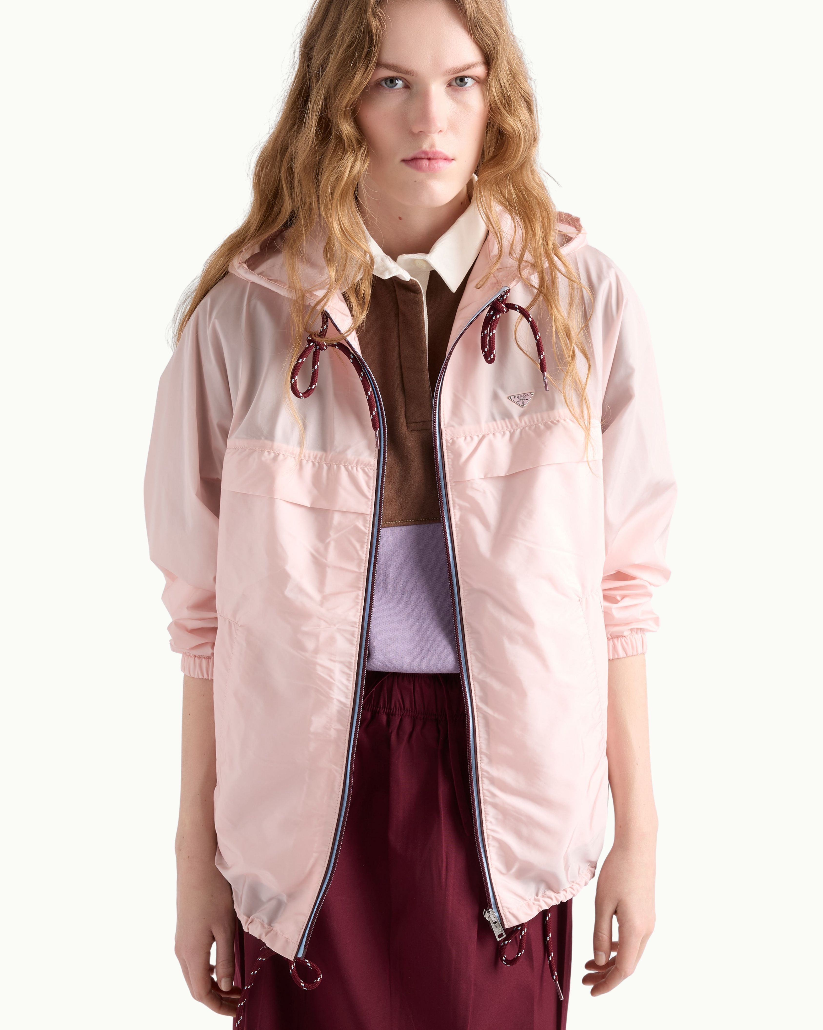 Lightweight Re-Nylon Hooded Raincoat
