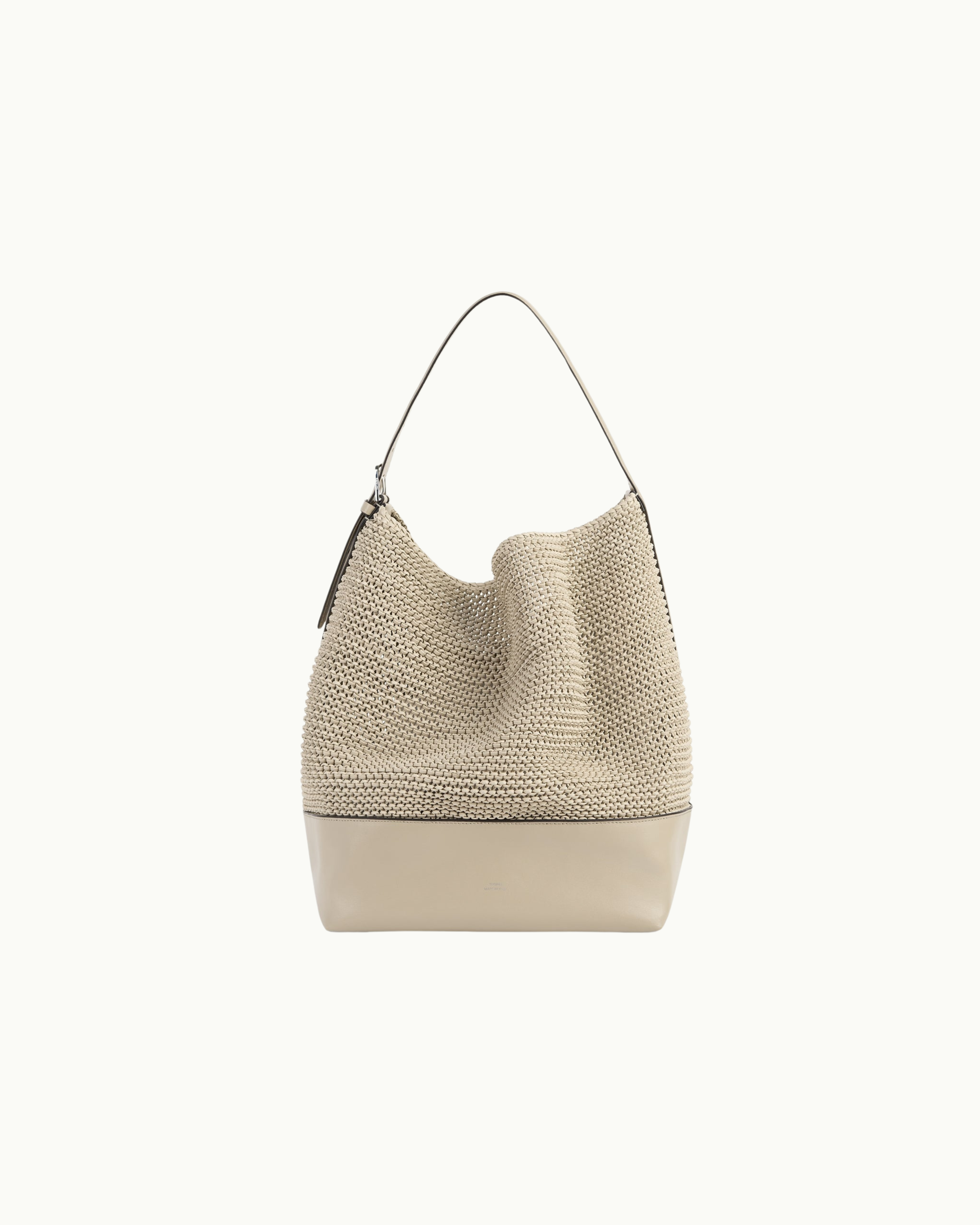 Belted Woven Leather Tote