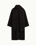 Embroidered Scarf Coat