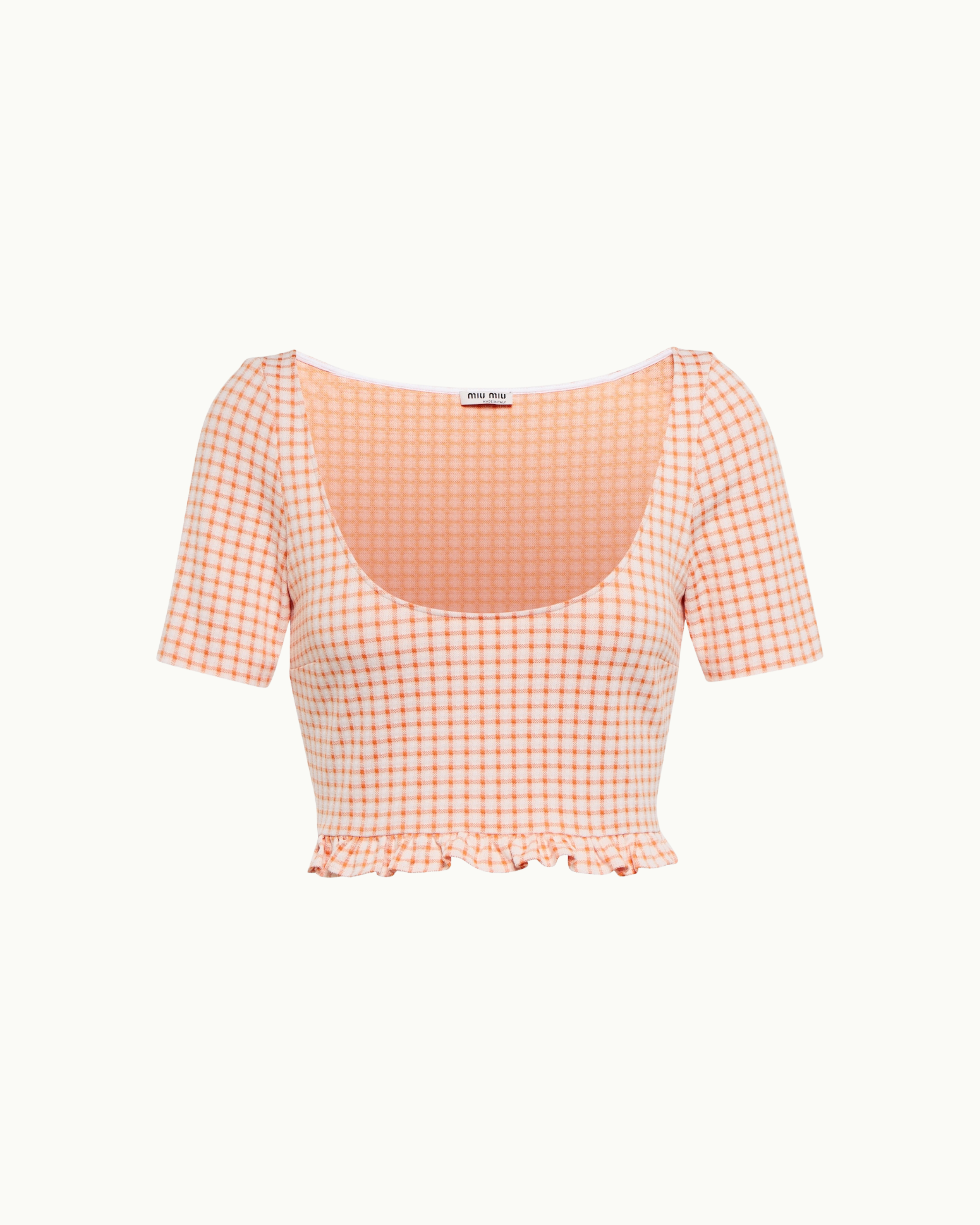Checked Crop Top
