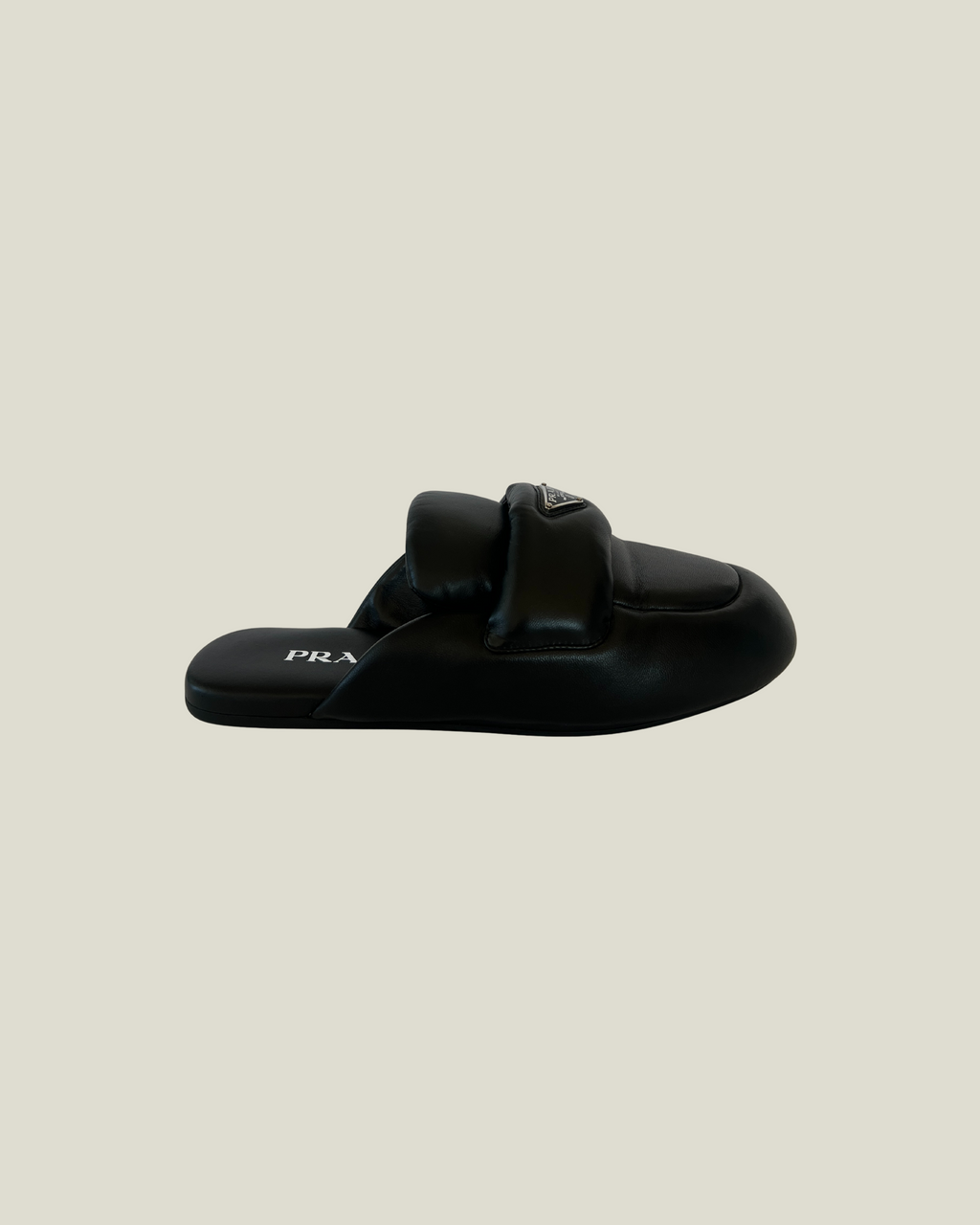 Prada Soft Padded Nappa Leather Sabots
