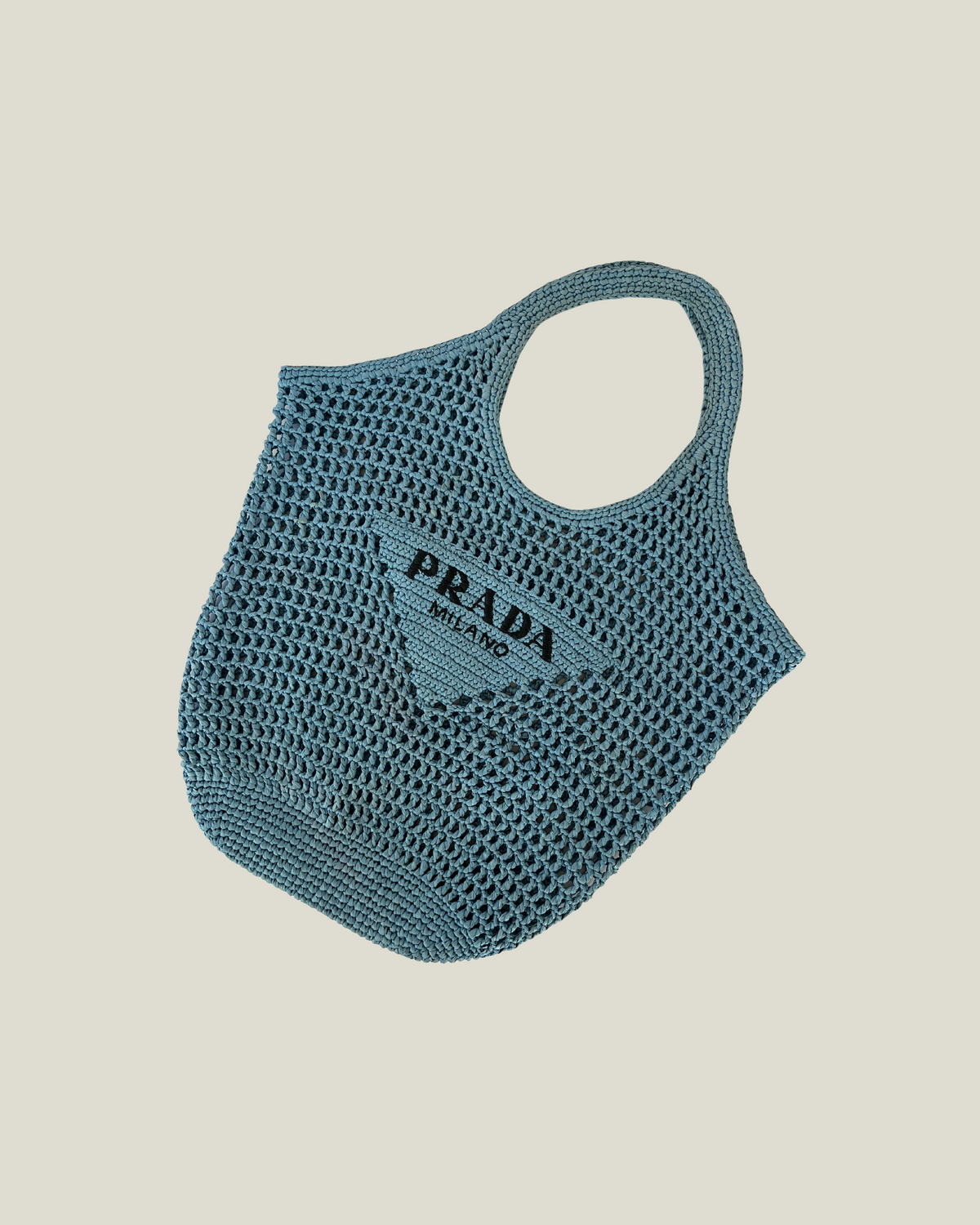 Prada Round Crochet Tote Bag