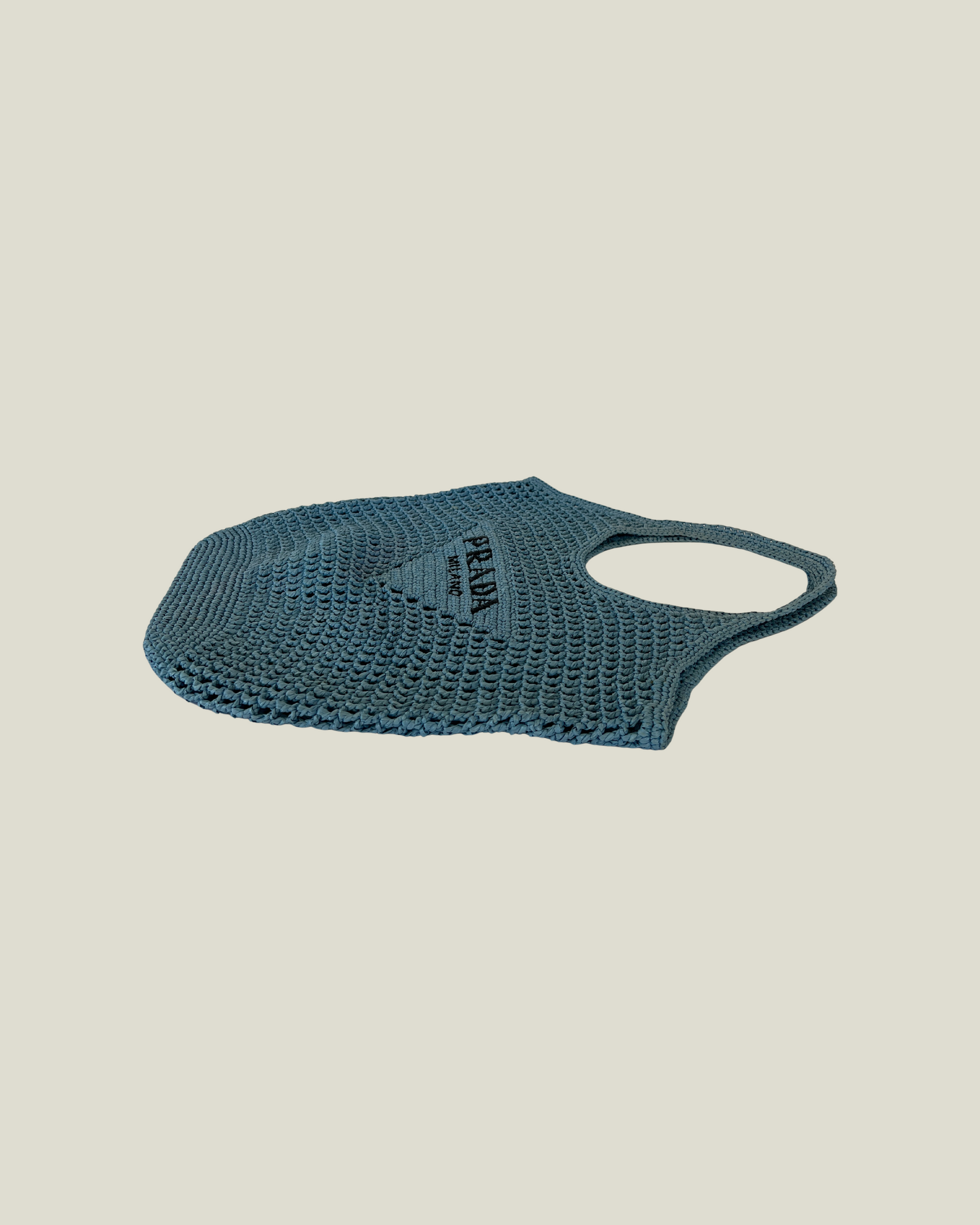 Prada Round Crochet Tote Bag