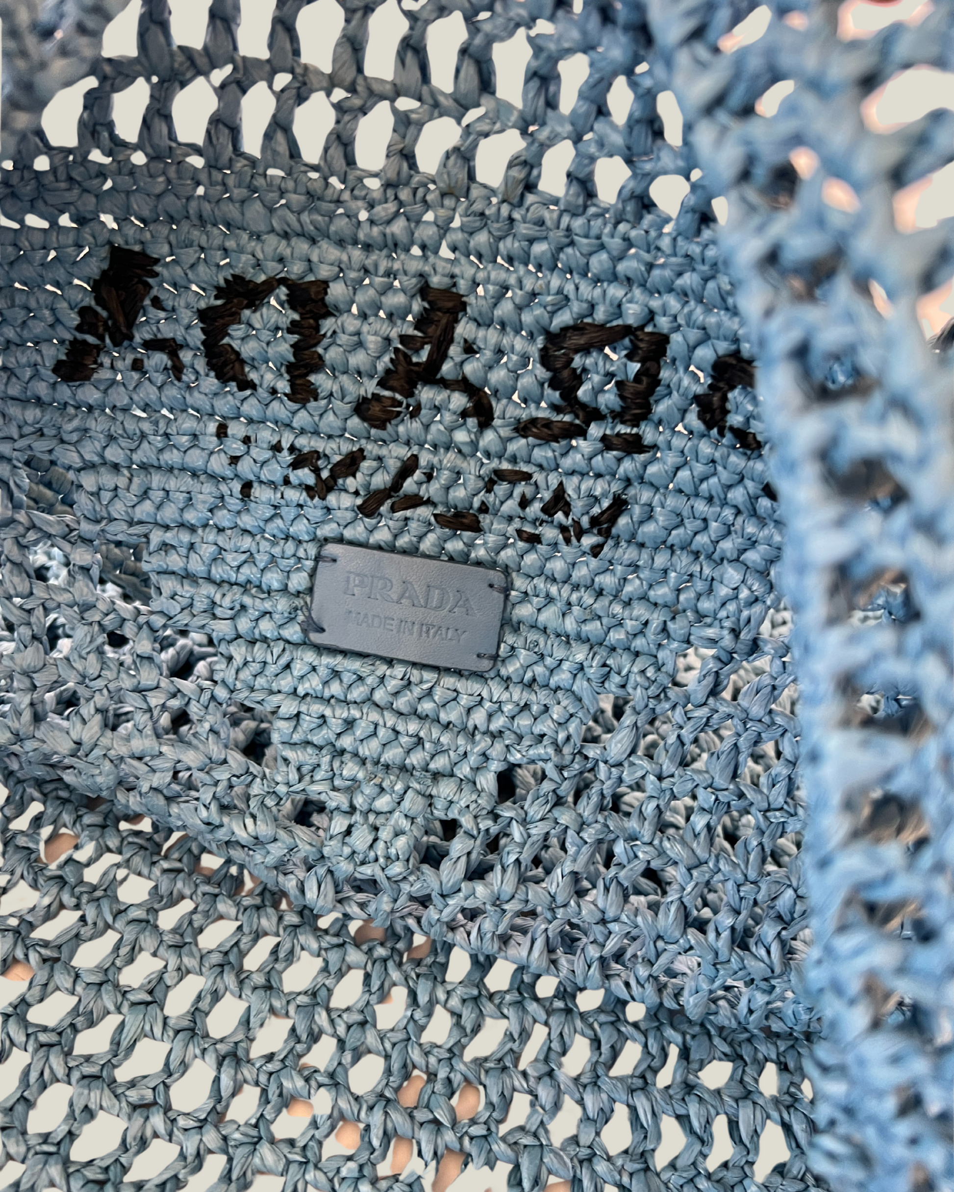 Prada Round Crochet Tote Bag