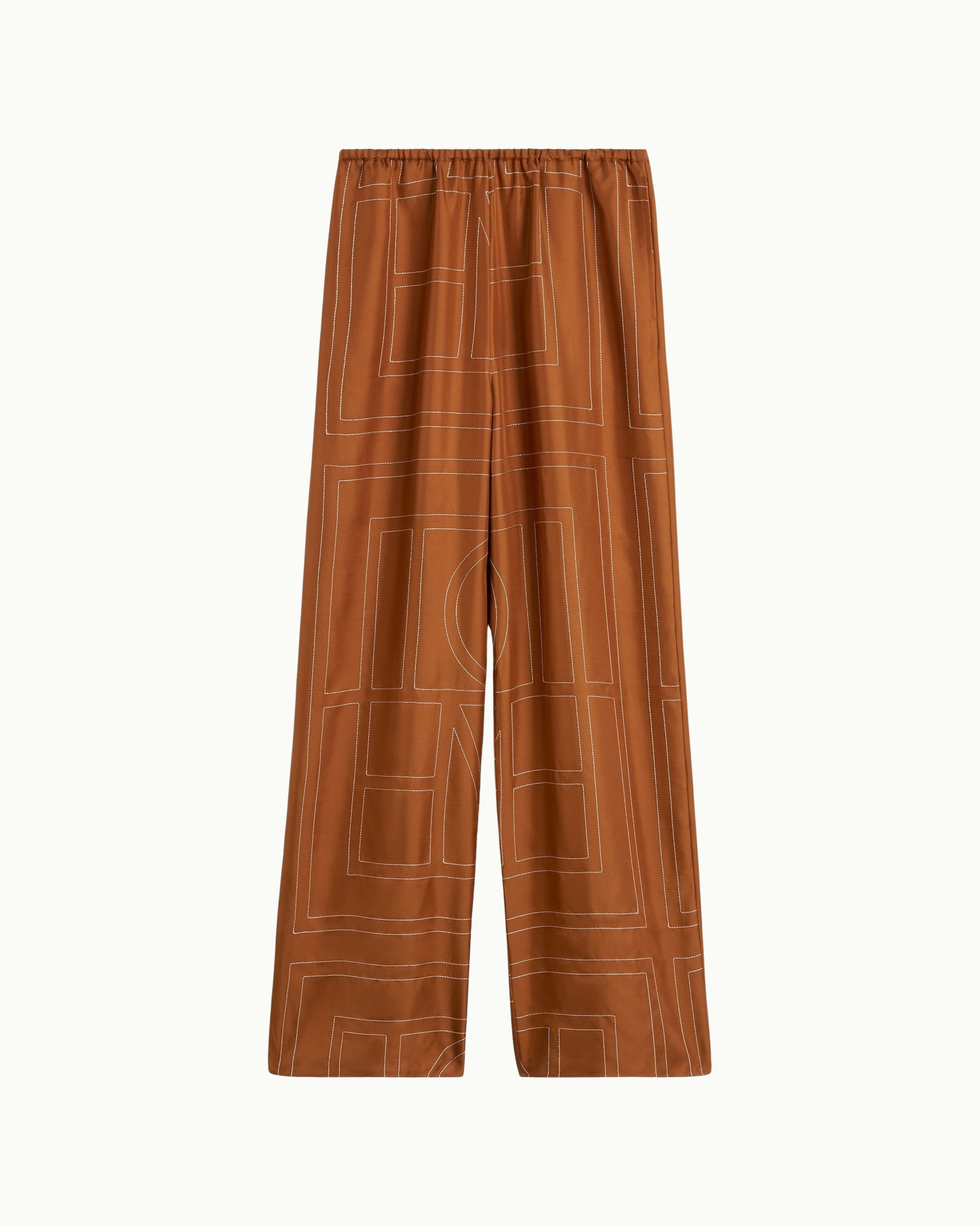 Monogram Silk Trousers