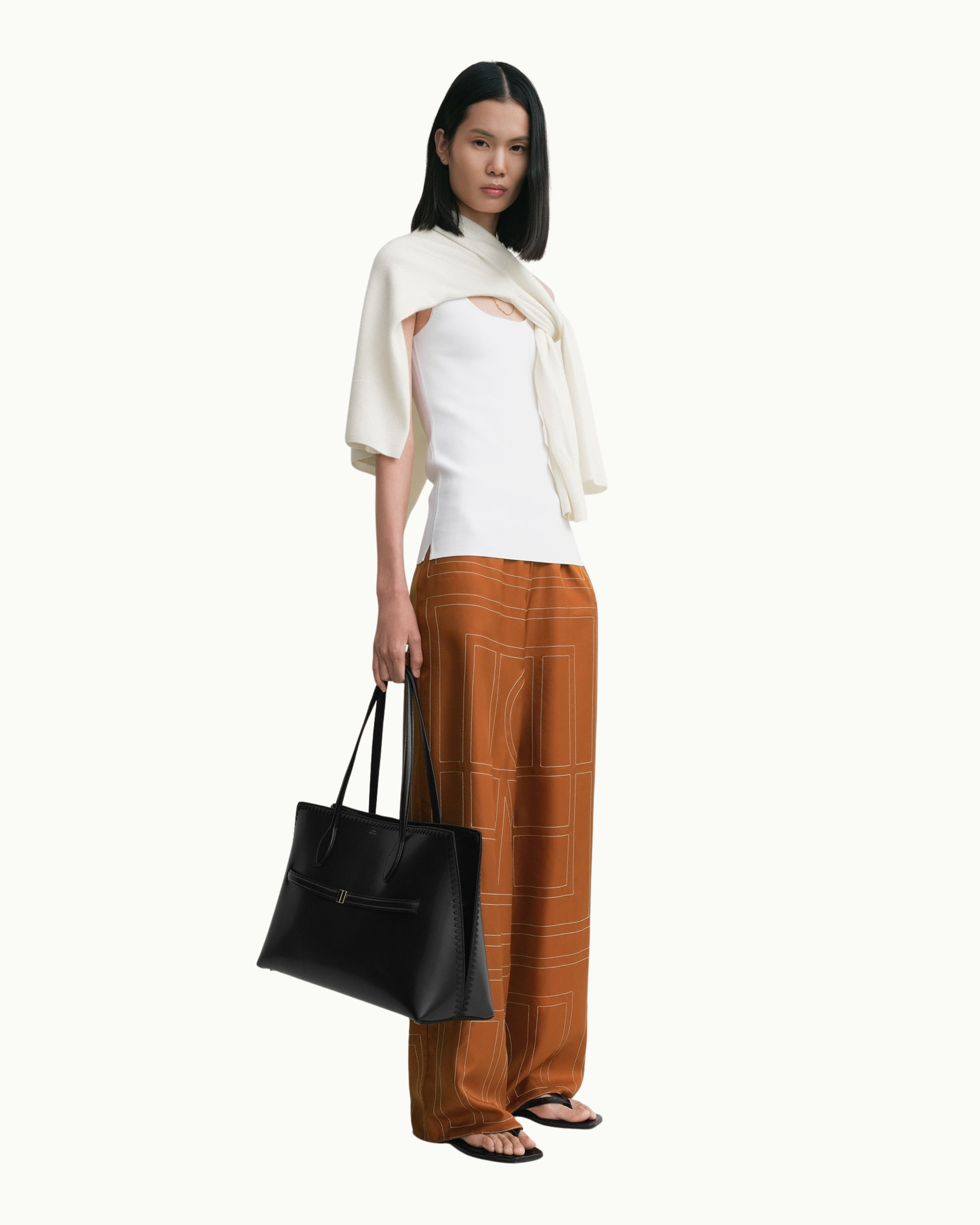 Monogram Silk Trousers