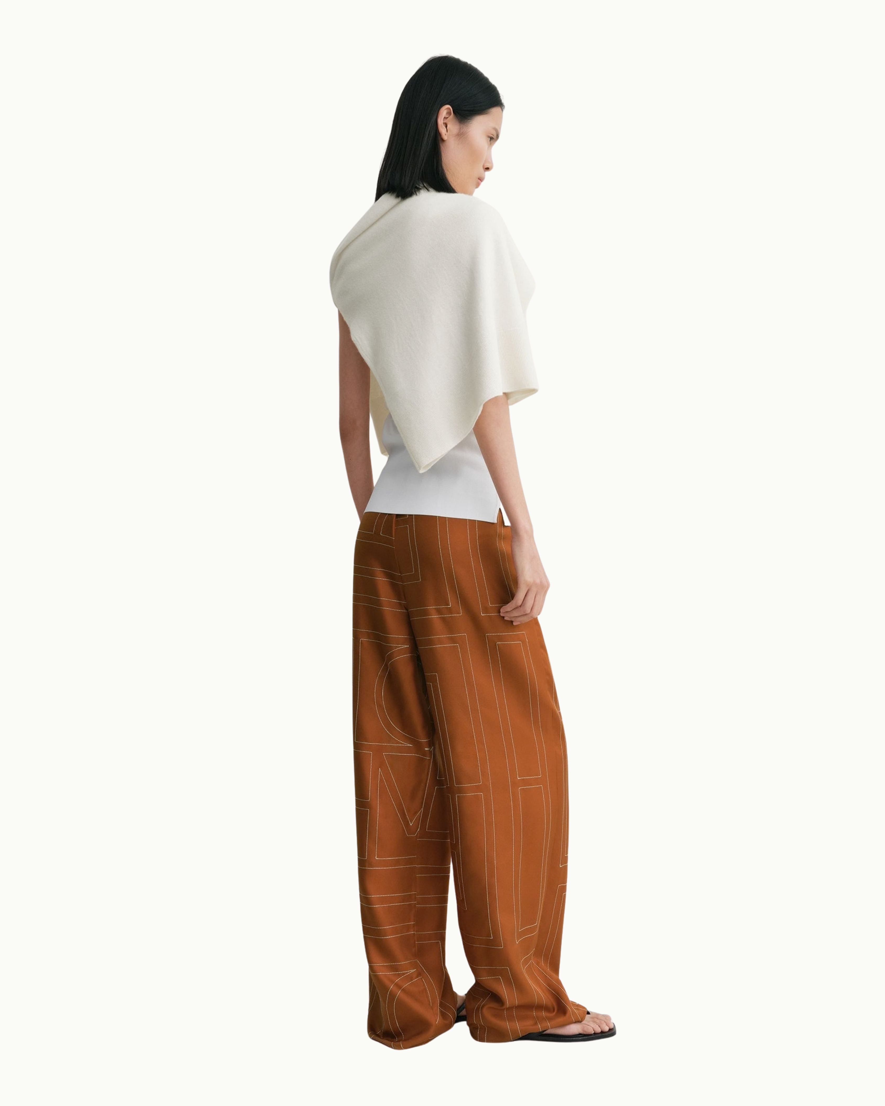 Monogram Silk Trousers
