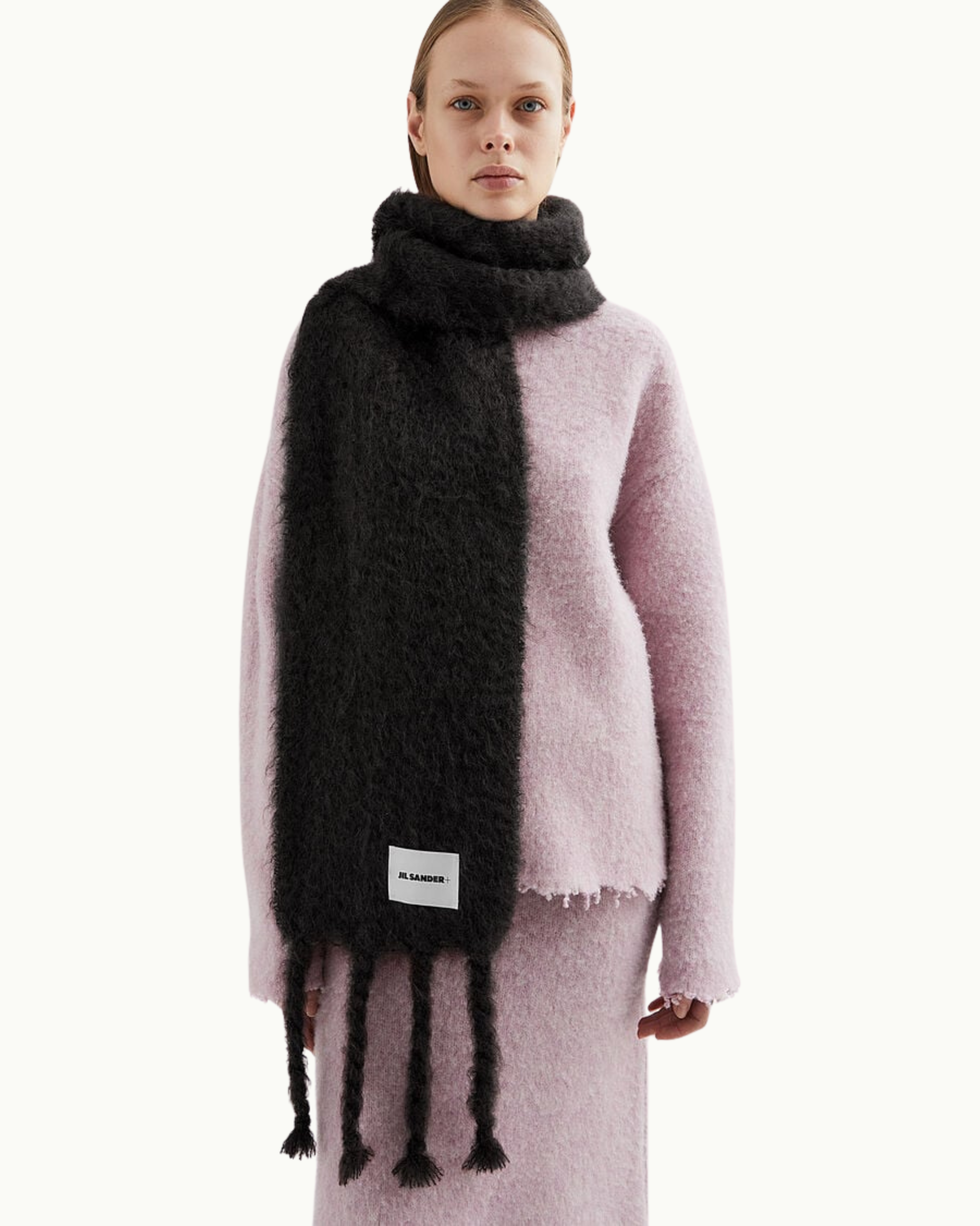 Slim Wool Blend Scarf