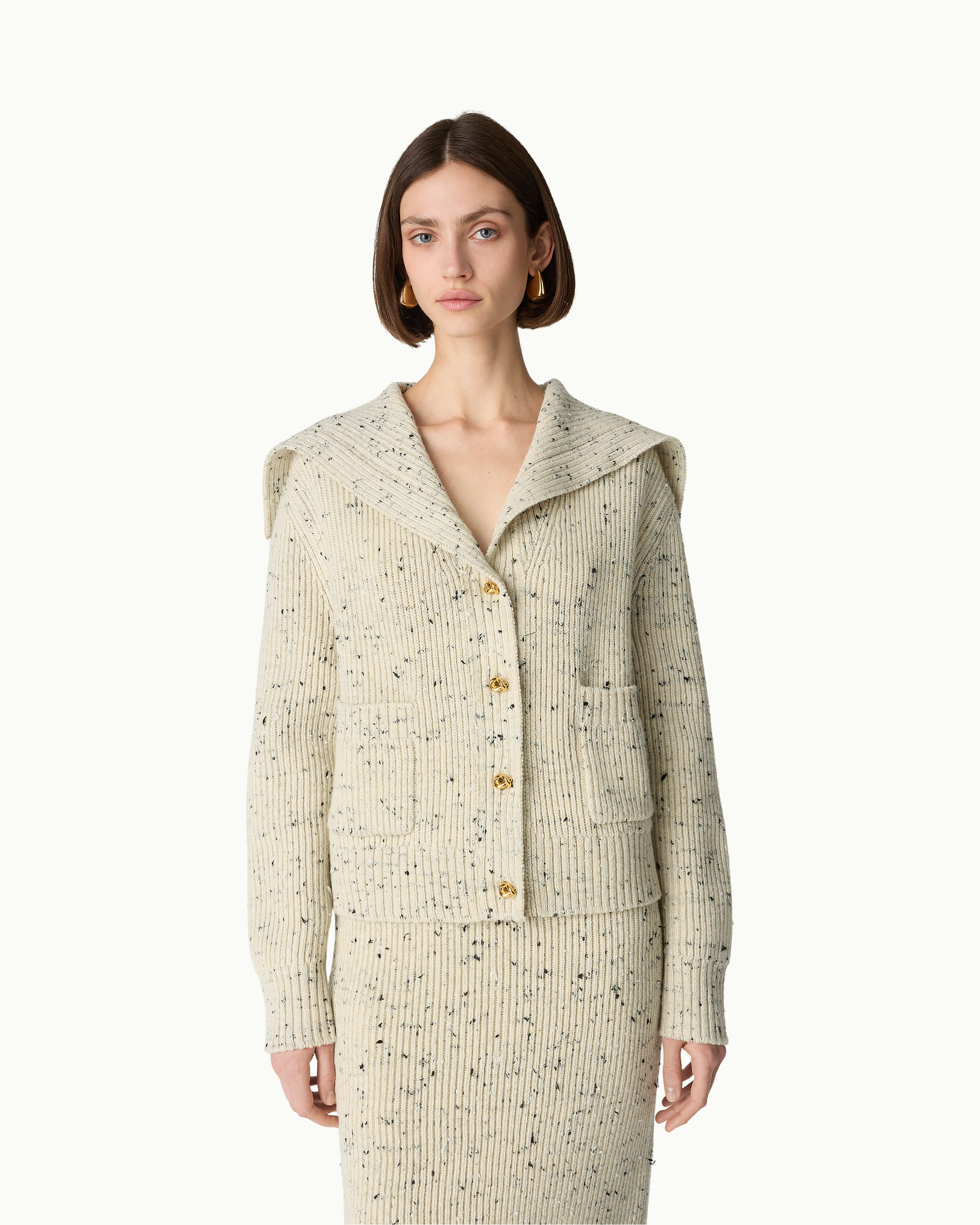 Wool English Rib Cardigan