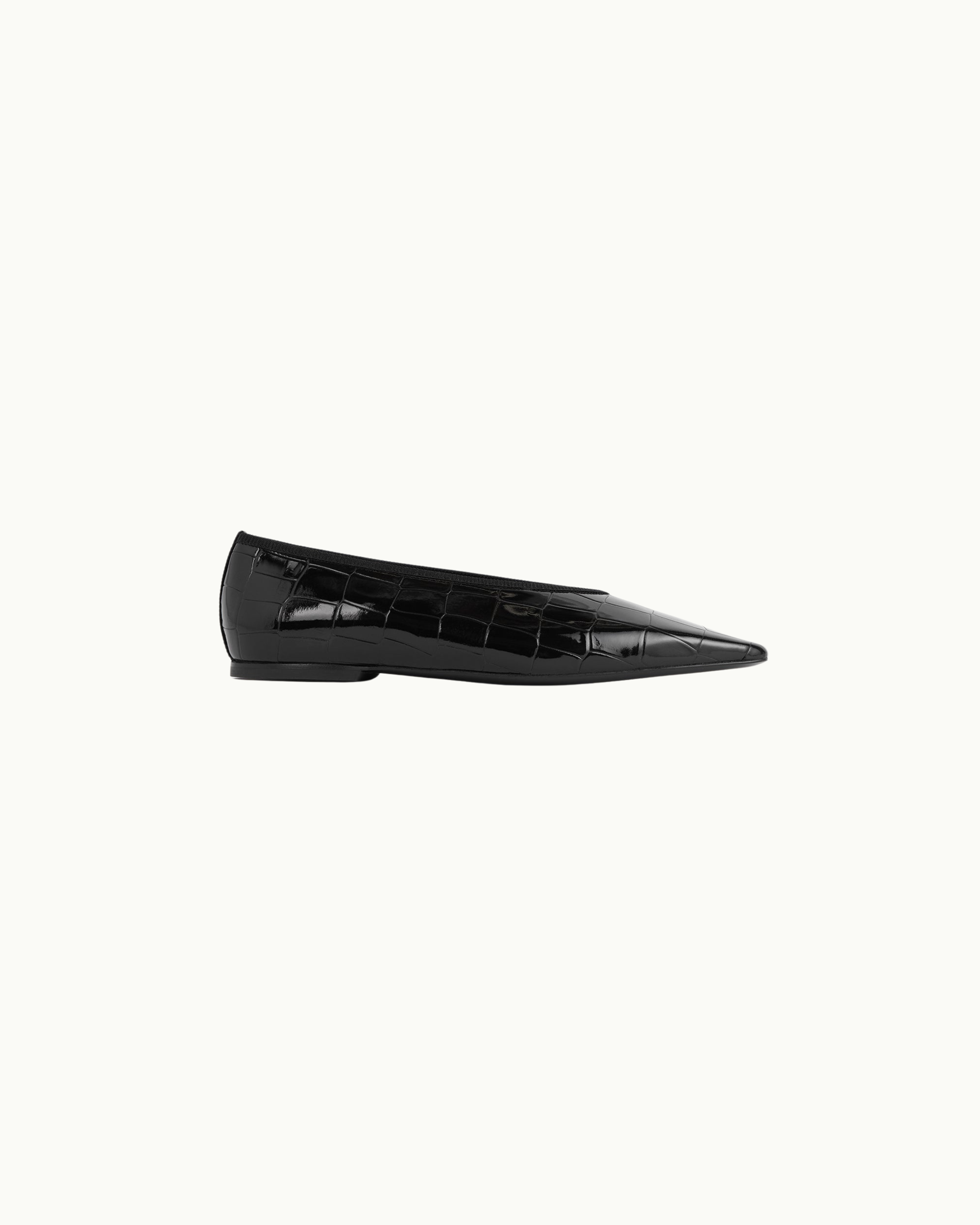 Croc Embossed Ballet Flats