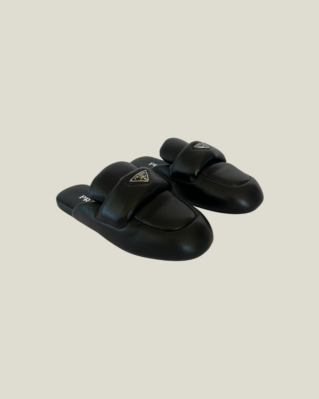 Prada Soft Padded Nappa Leather Sabots