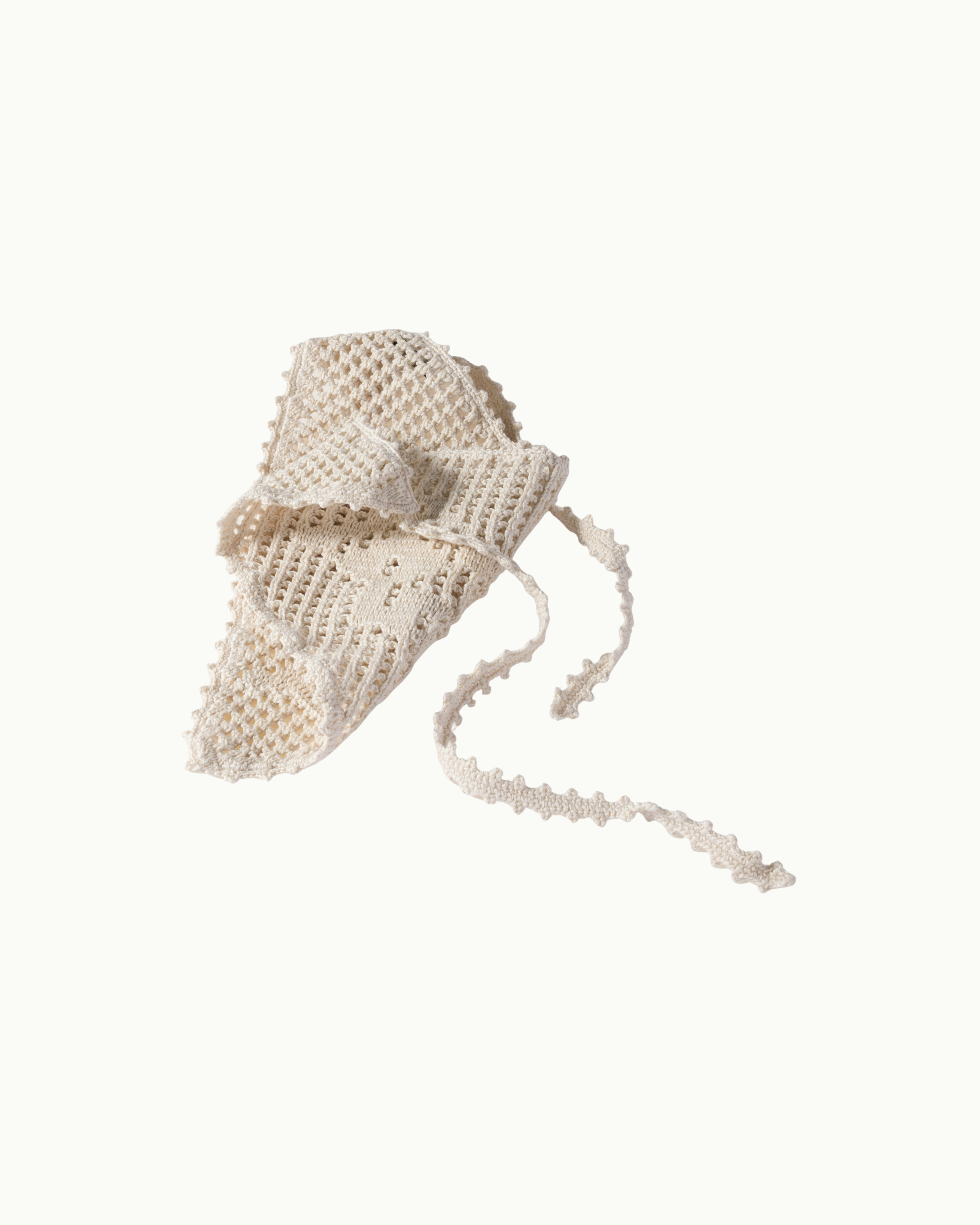 Crochet Cotton Triangle Scarf