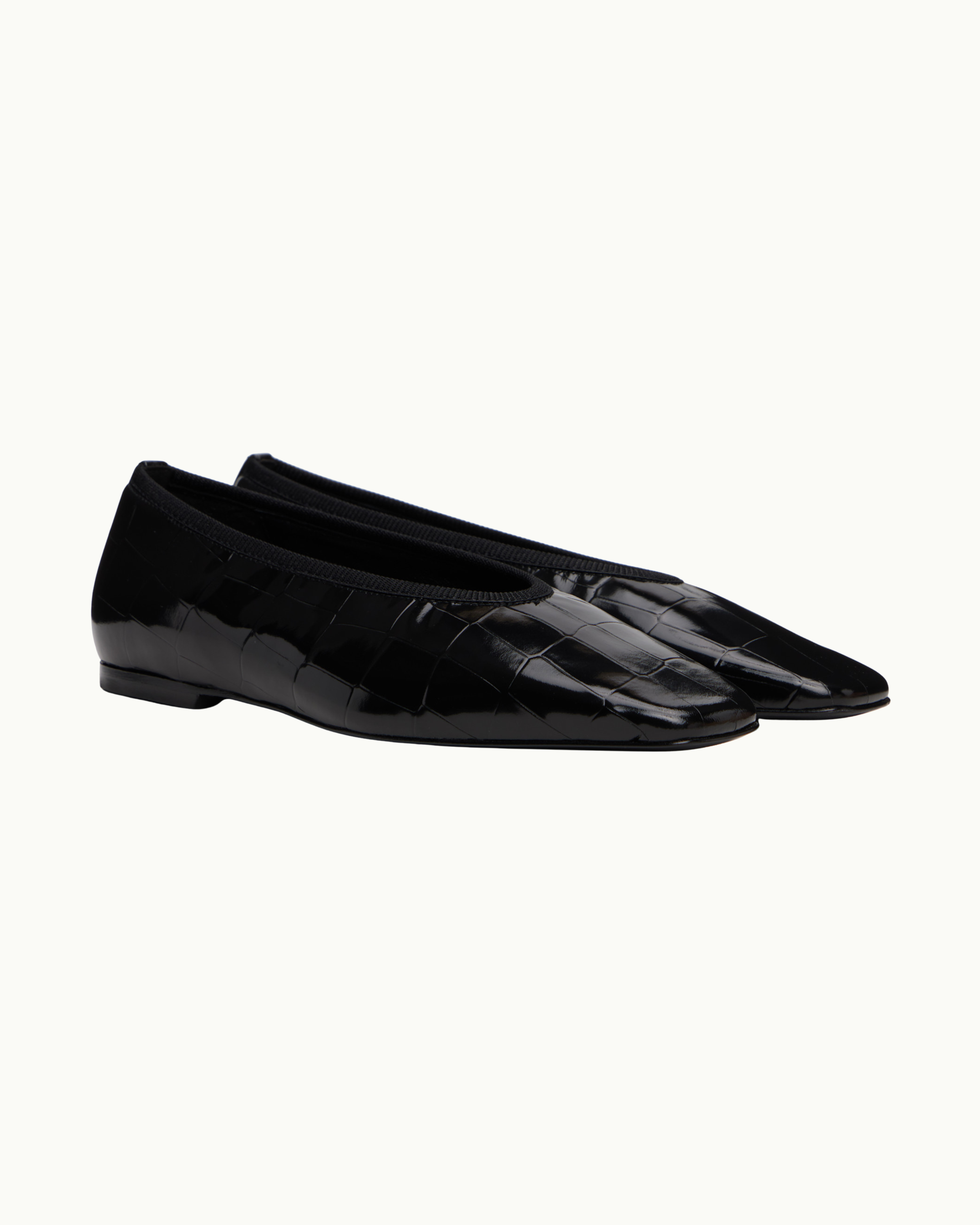 Croc Embossed Ballet Flats