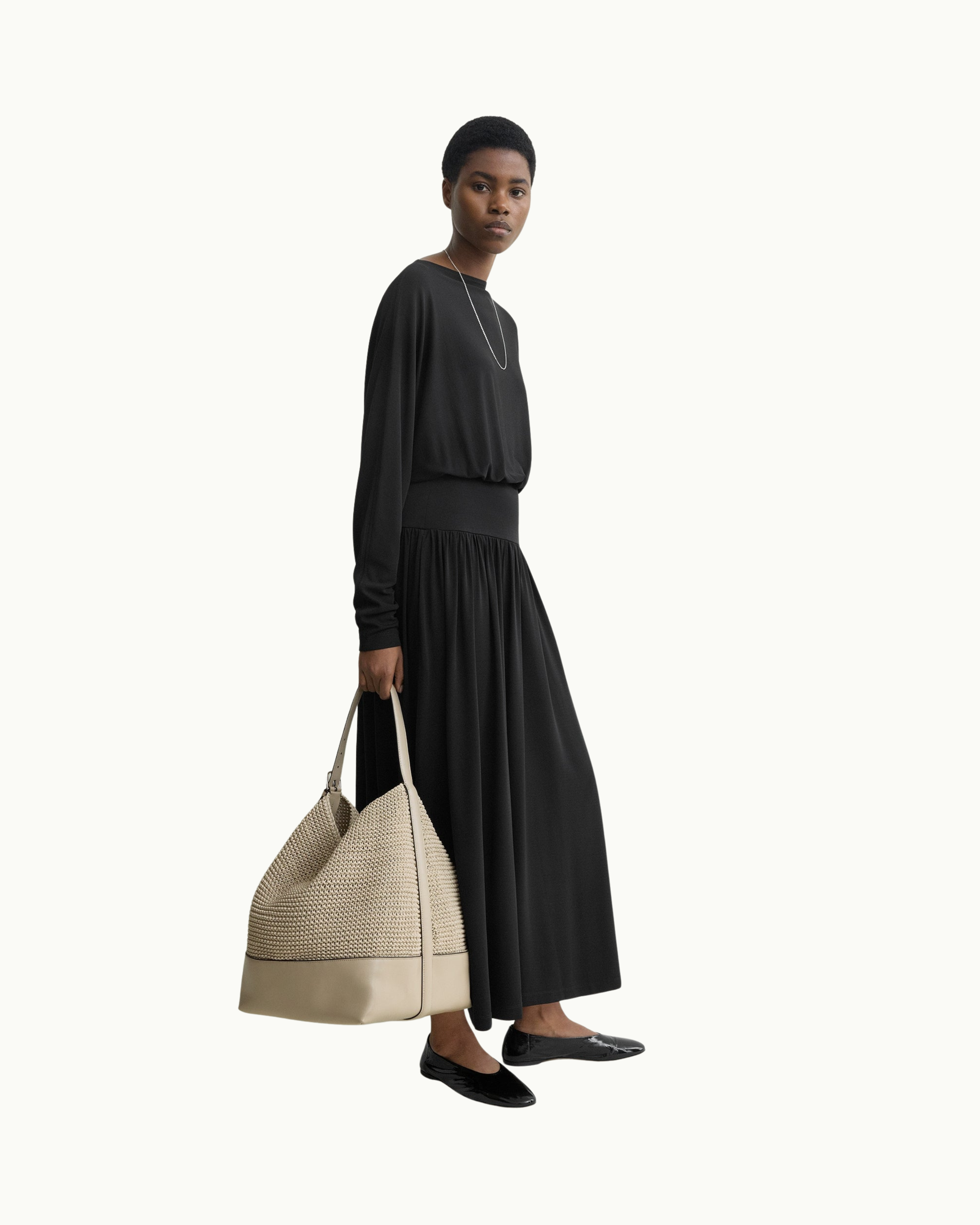 Belted Woven Leather Tote