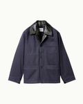 Gabardine and Leather Jacket
