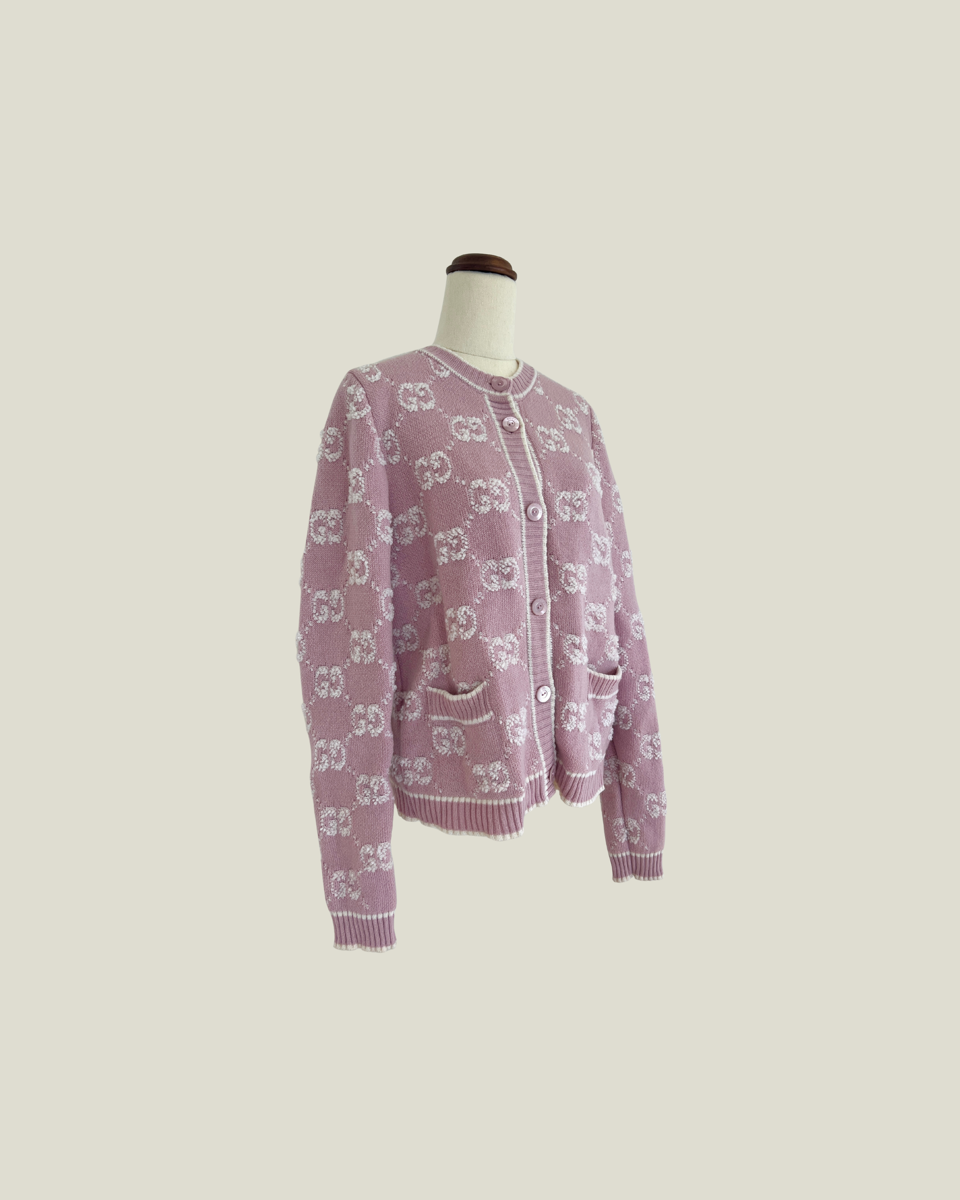 Gucci GG Wool Bouclé Jacquard Cardigan