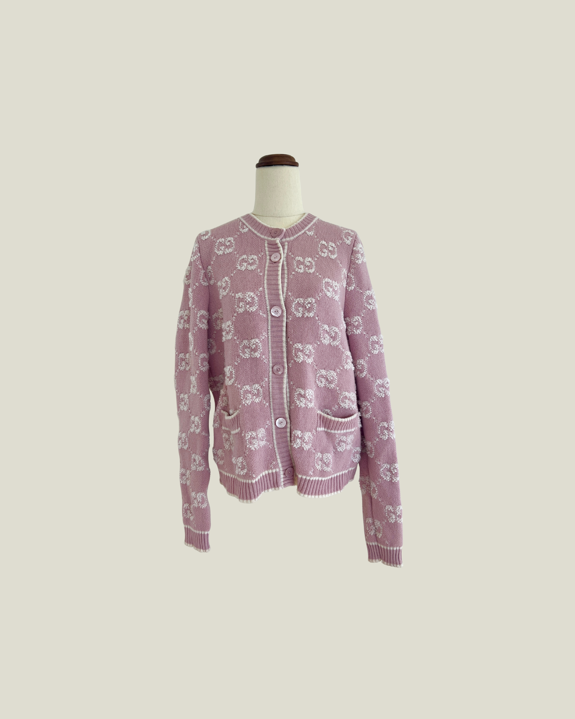 Gucci GG Wool Bouclé Jacquard Cardigan