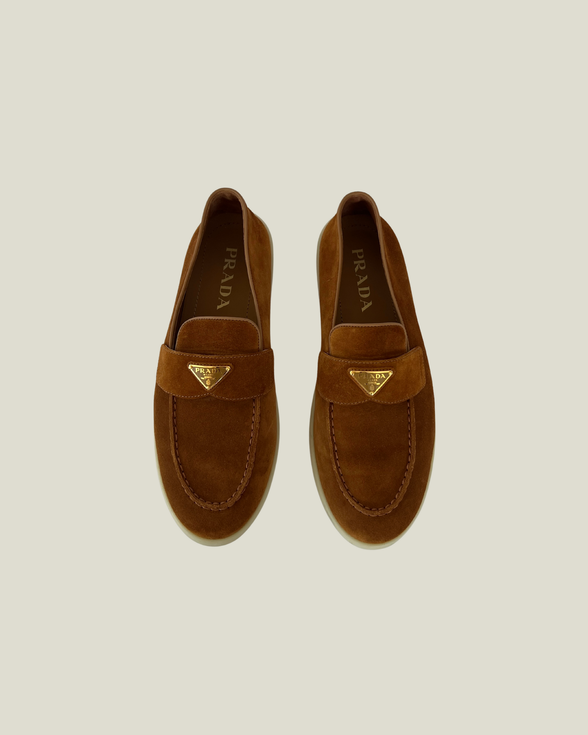 Prada Suede Leather Loafers