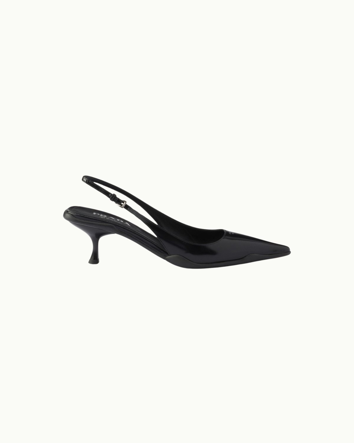 Brushed Leather Slingback Pumps