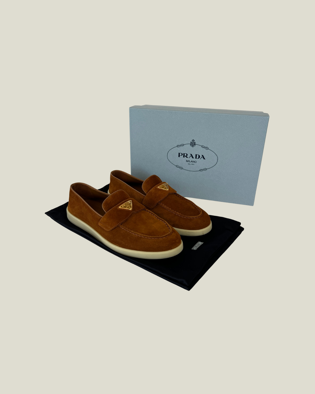Prada Suede Leather Loafers