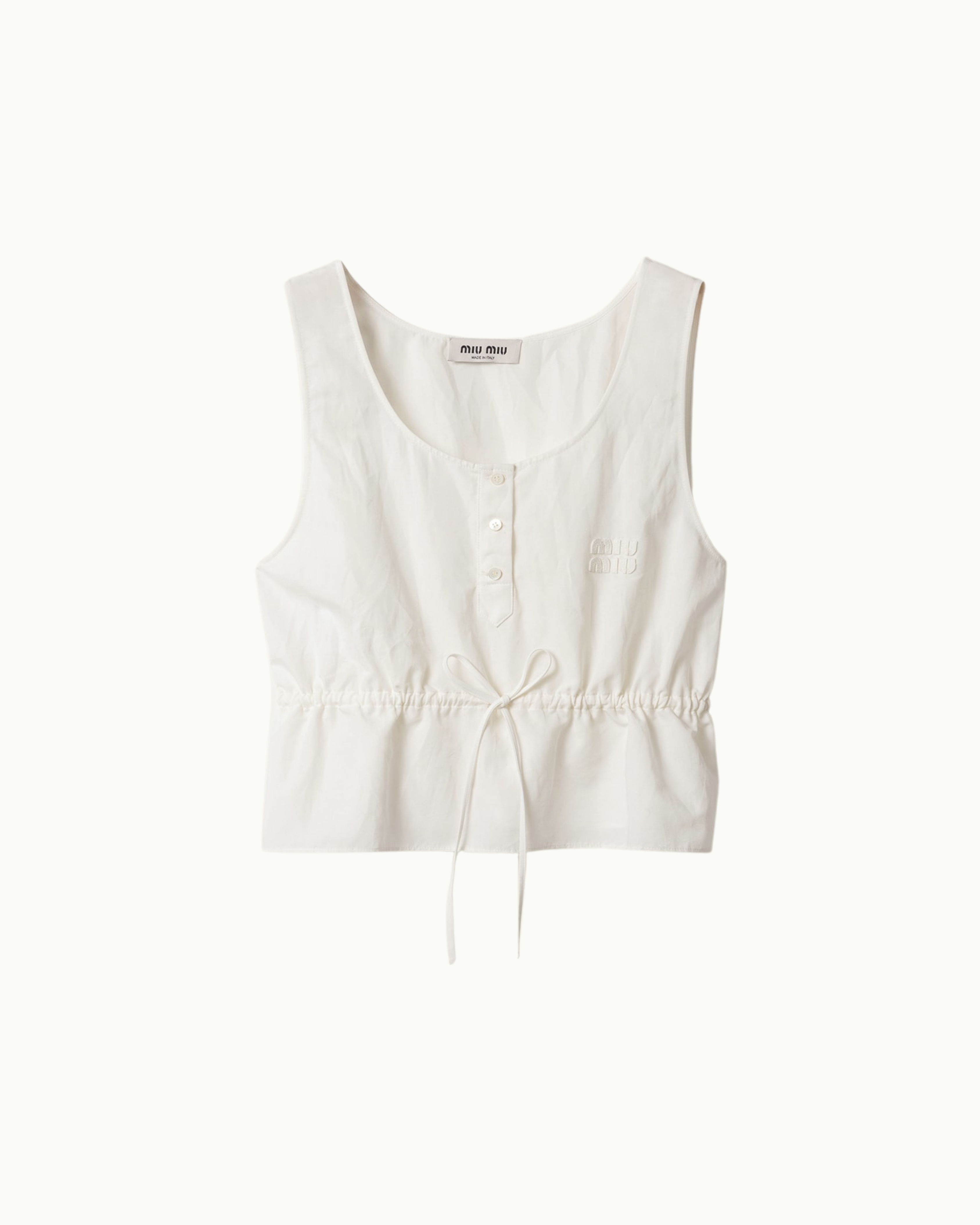 Slubbed Poplin Top