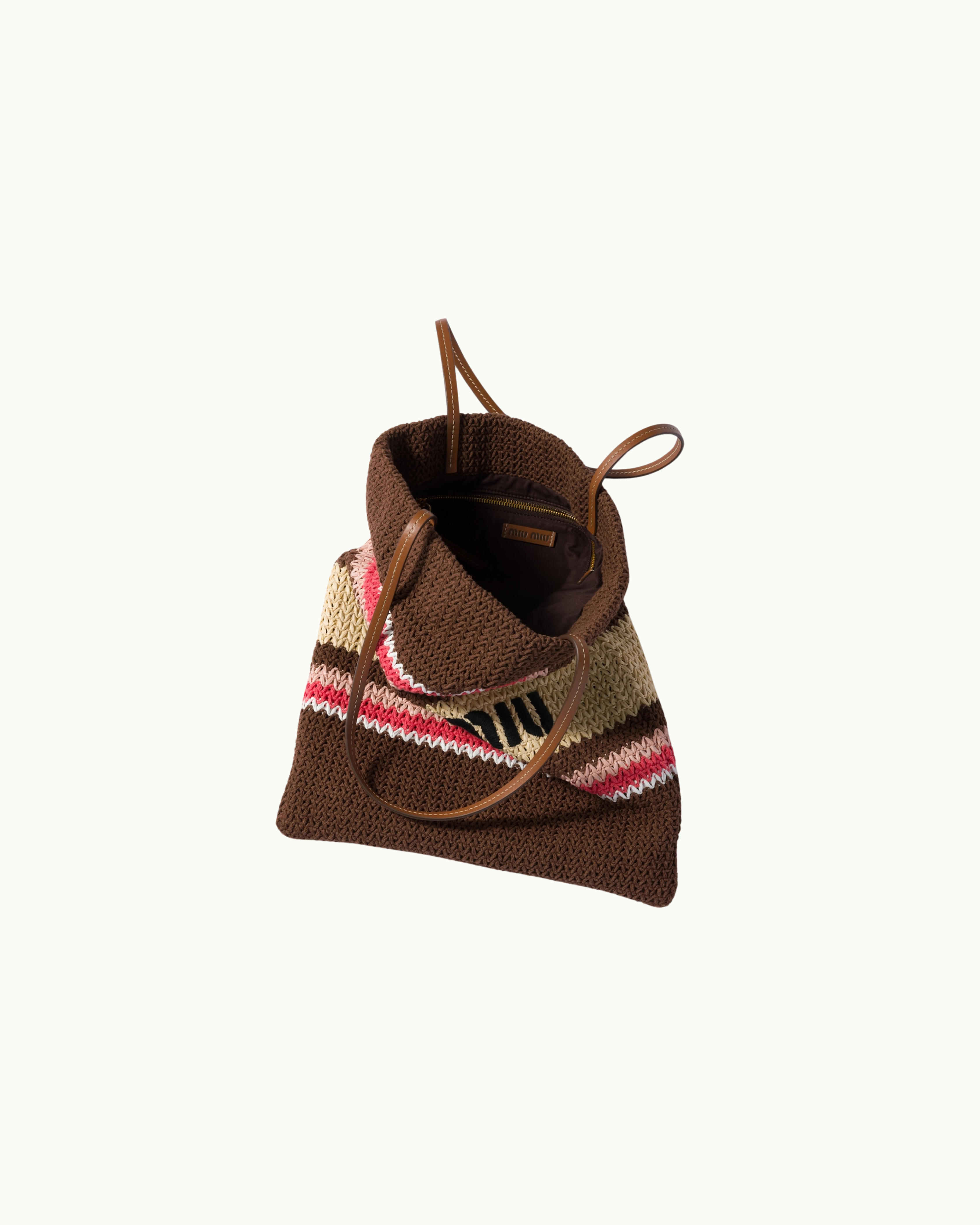 Raffia-Effect Woven Tote Bag