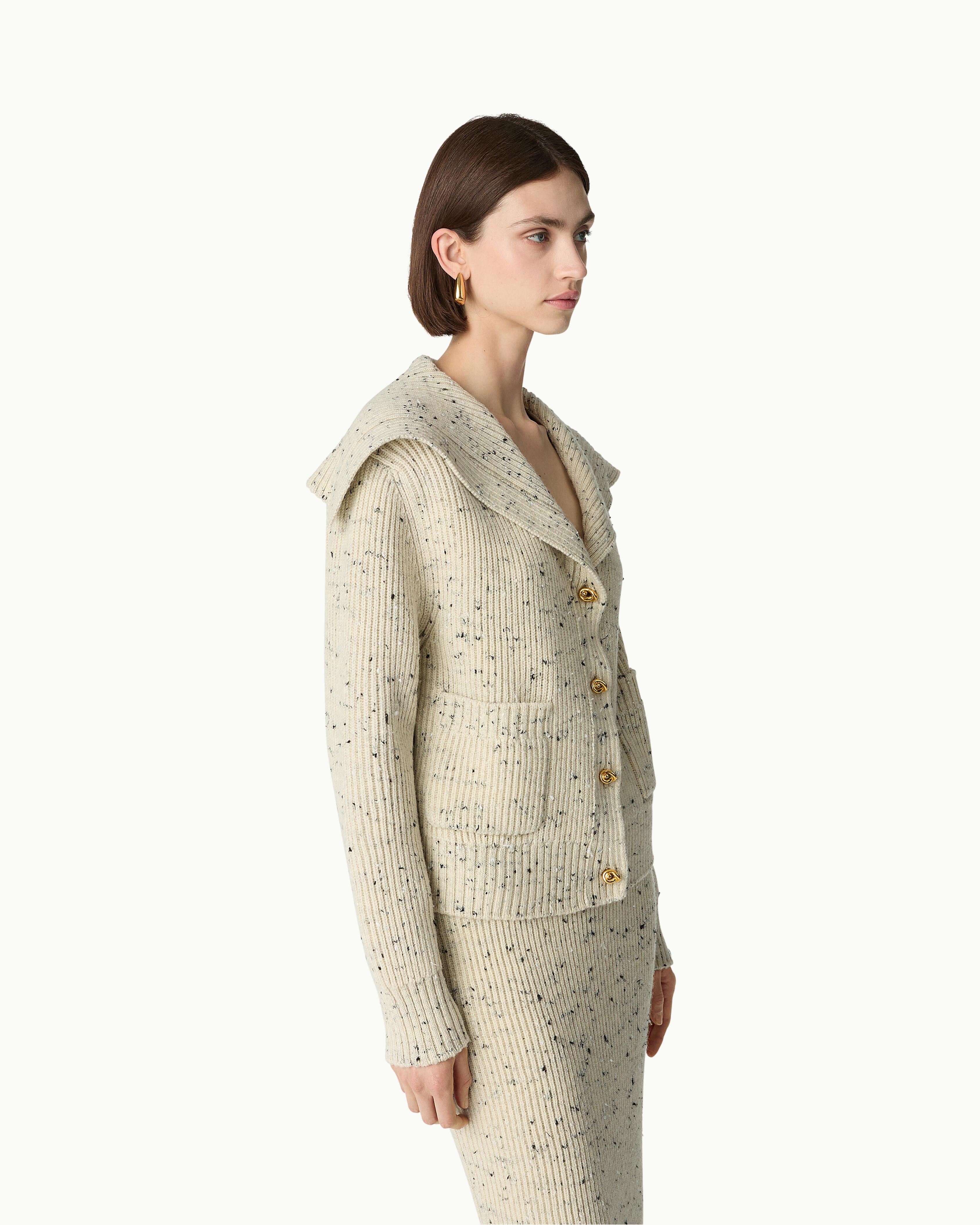 Wool English Rib Cardigan