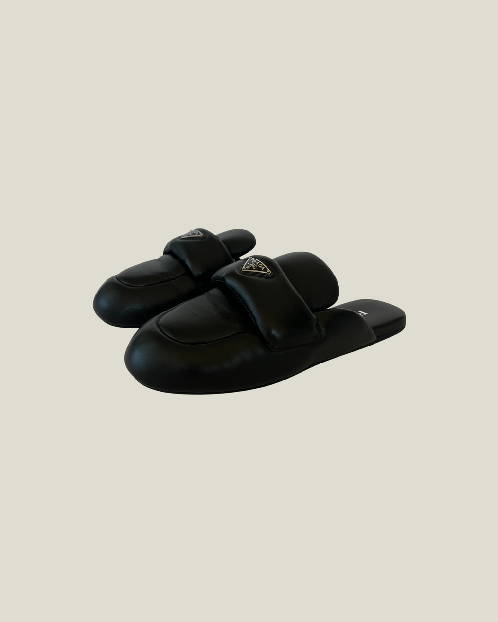 Prada Soft Padded Nappa Leather Sabots