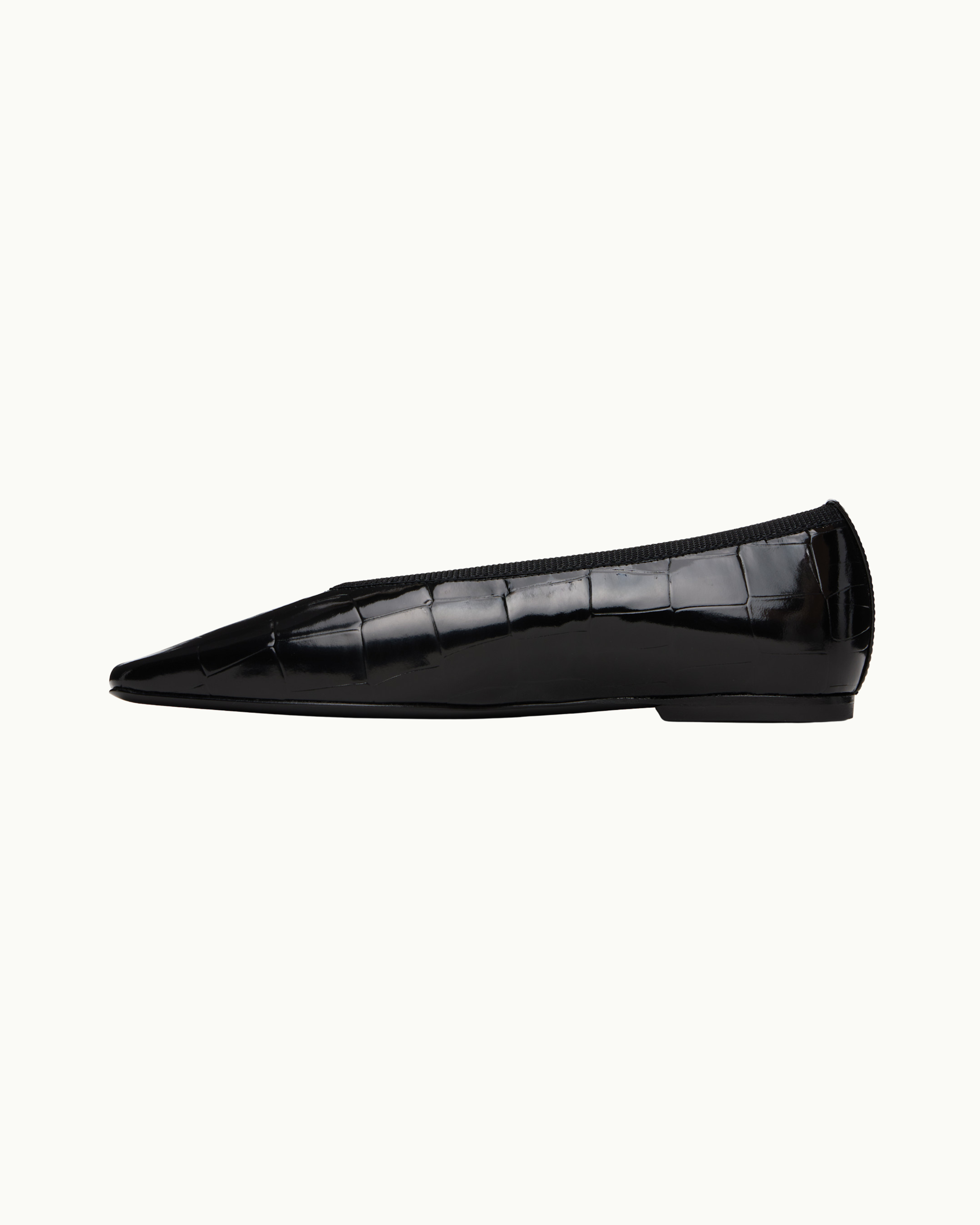 Croc Embossed Ballet Flats