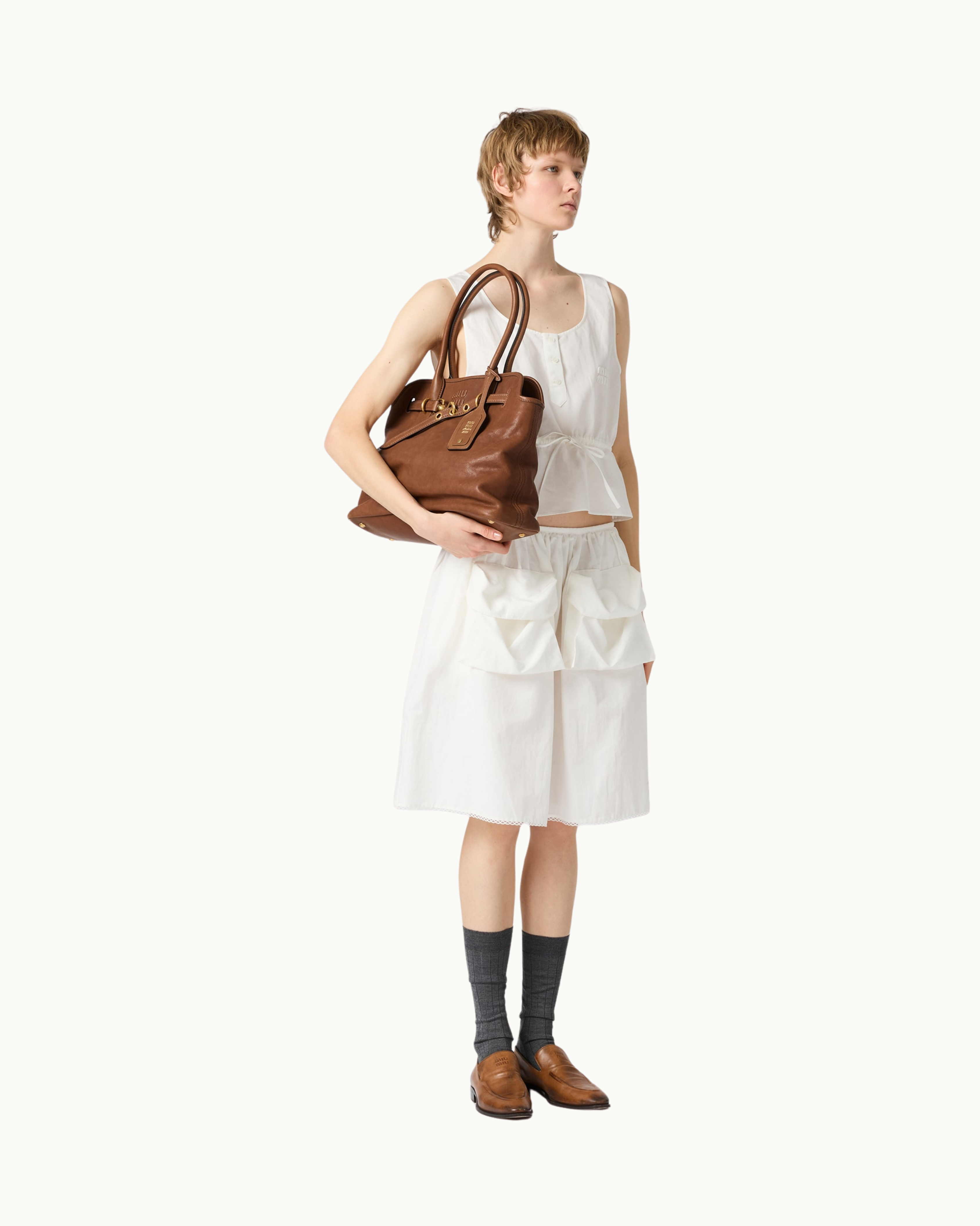 Slubbed Poplin Top