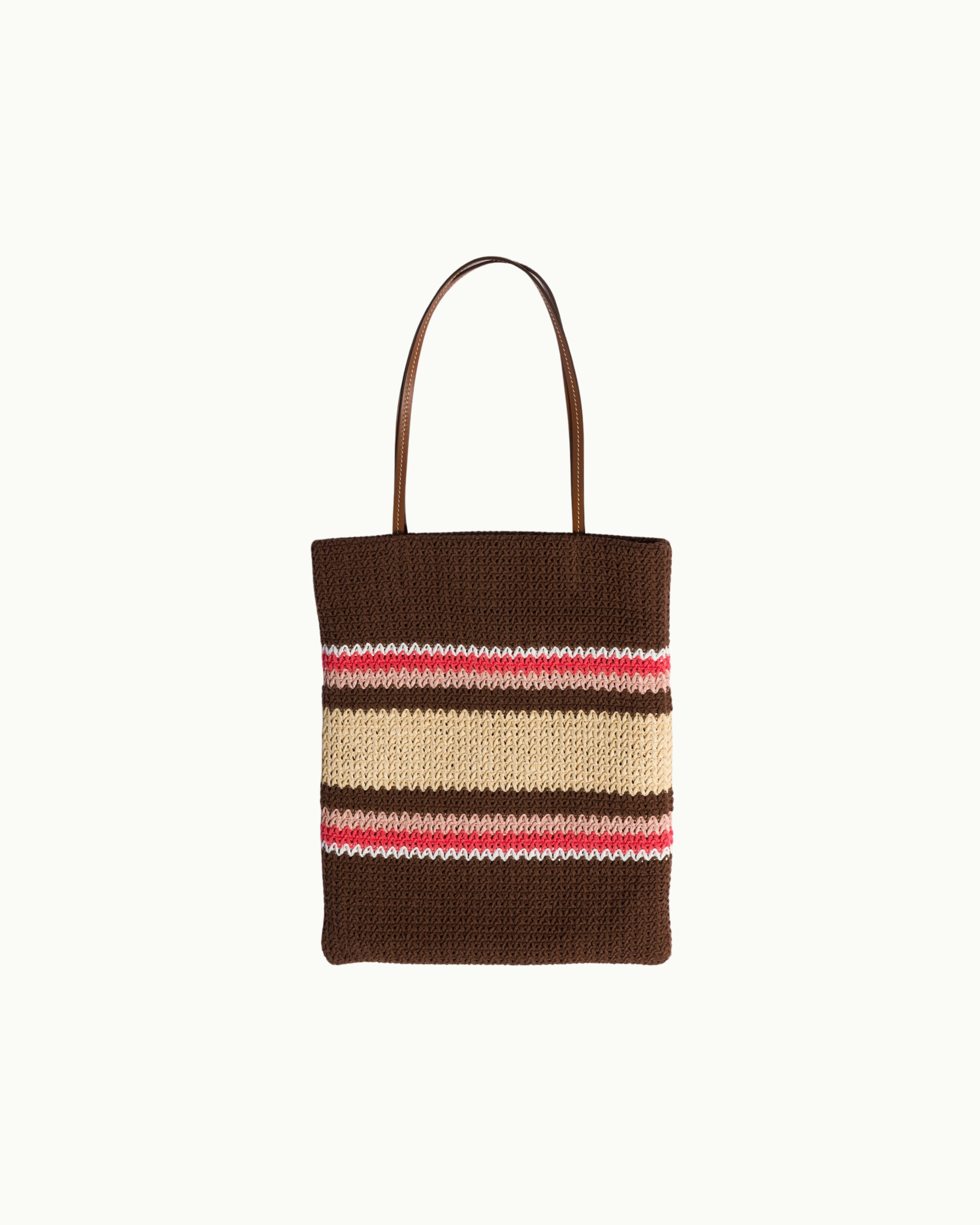 Raffia-Effect Woven Tote Bag