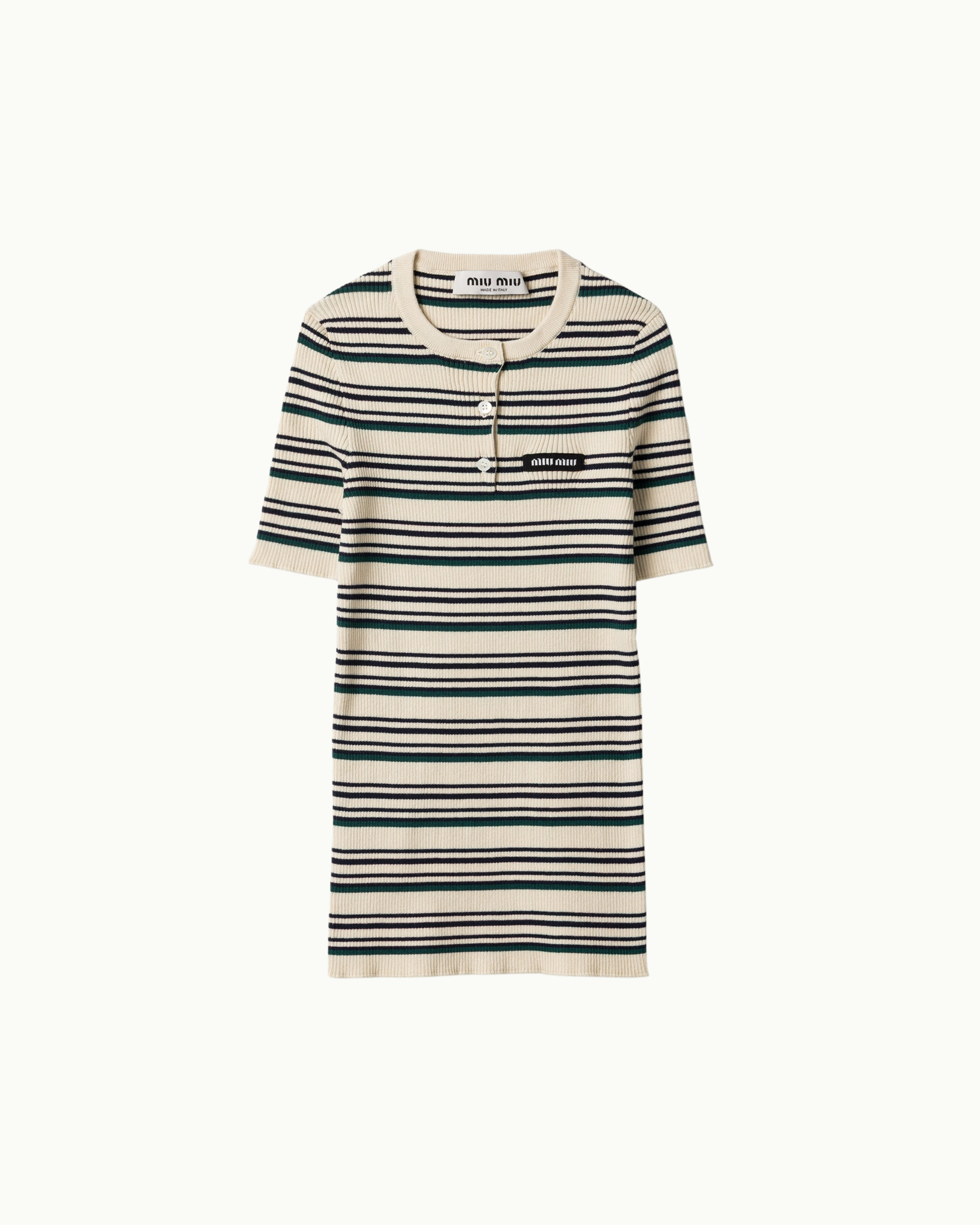 Cotton Knit Henley Shirt