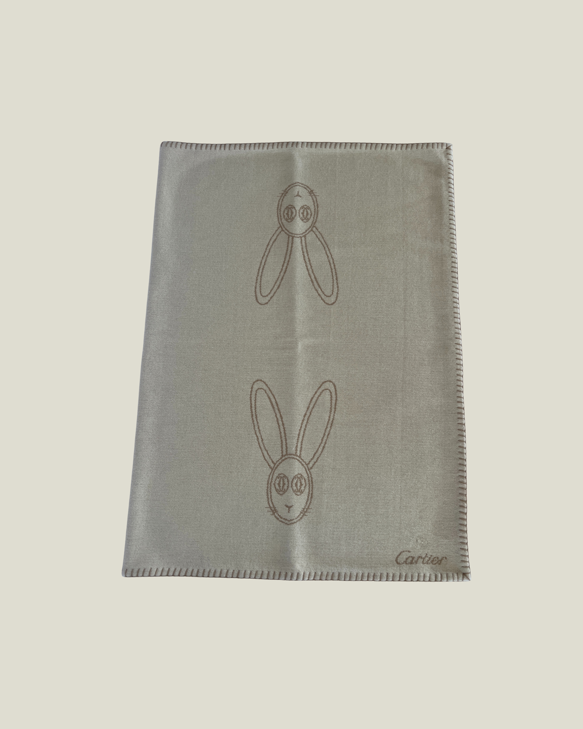 Cartier Rabbit Motif Baby Blanket