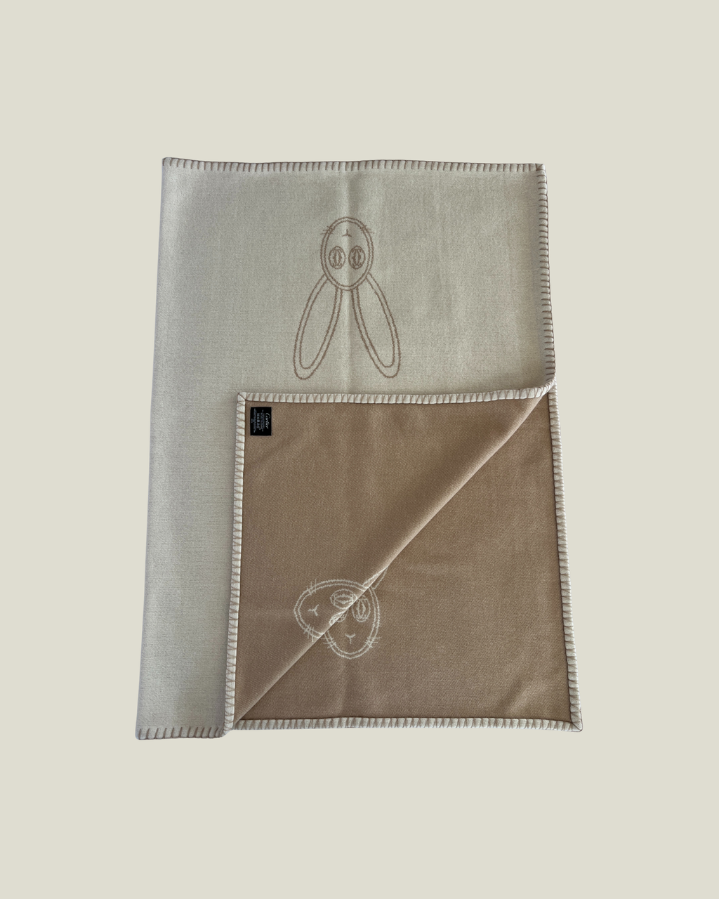 Cartier Rabbit Motif Baby Blanket