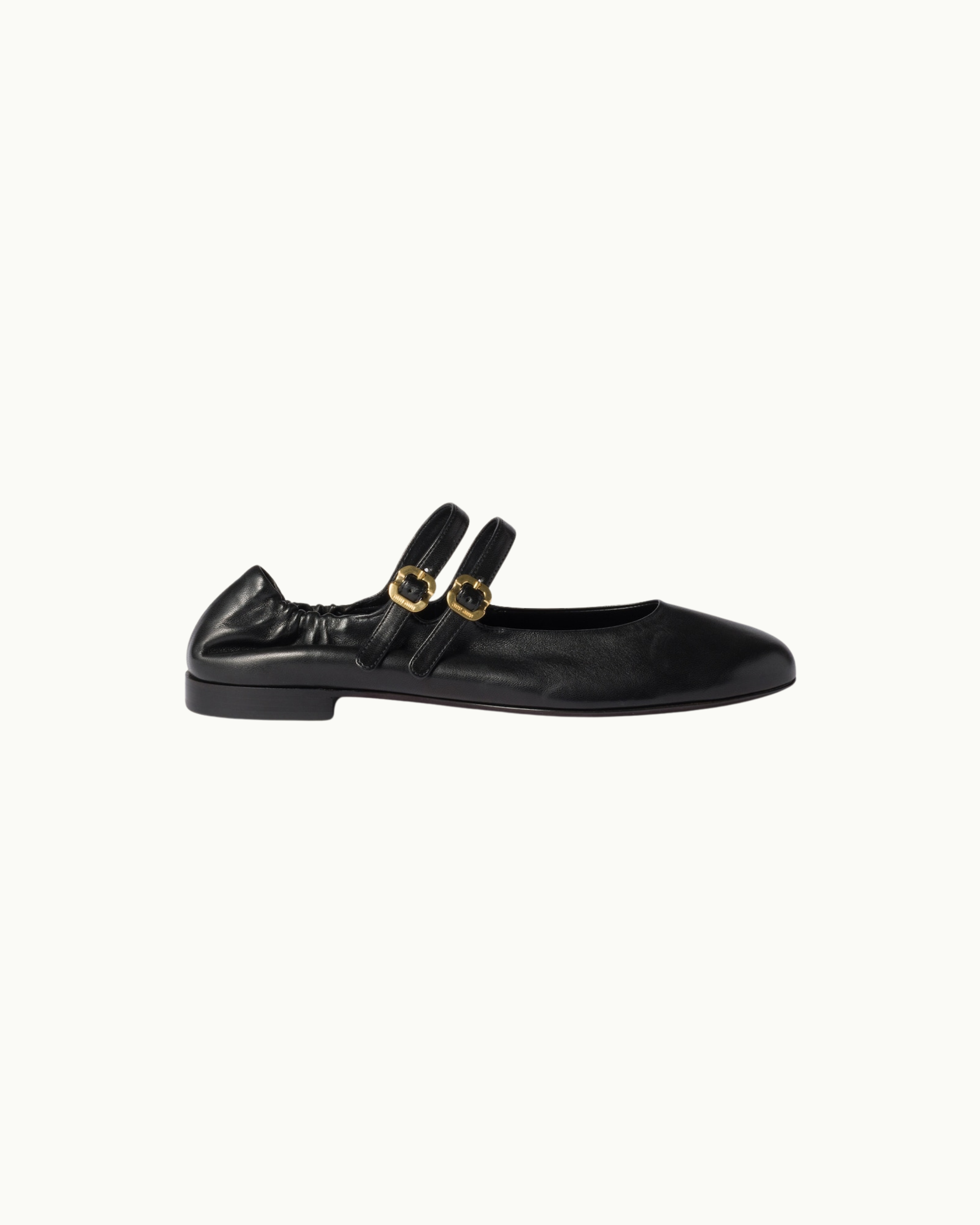 Ruches Nappa Leather Ballerinas