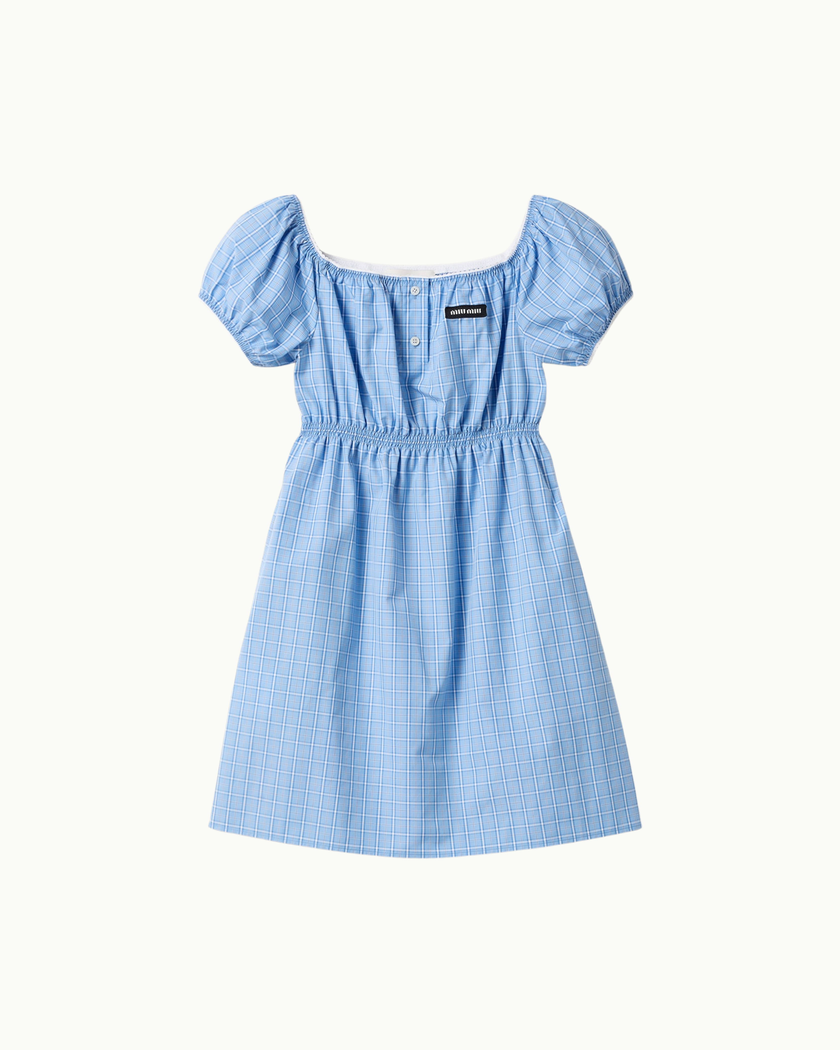 Checked Poplin Mini-Dress